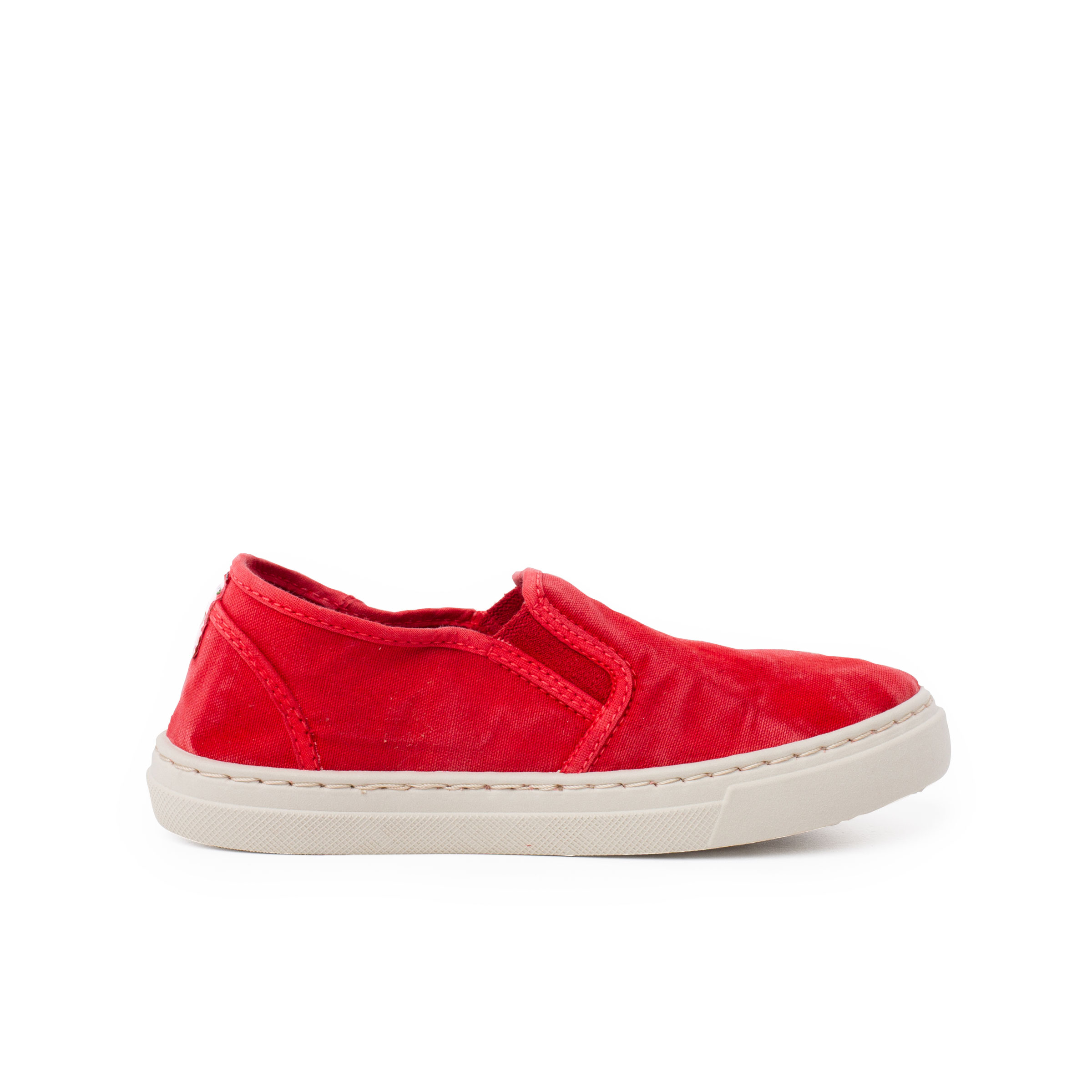 Pisamonas zapatillas lona lavada elástico lateral