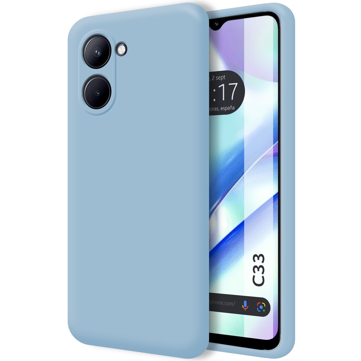Tumundosmartphone Funda Silicona Líquida Ultra Suave Realme C33 Azul