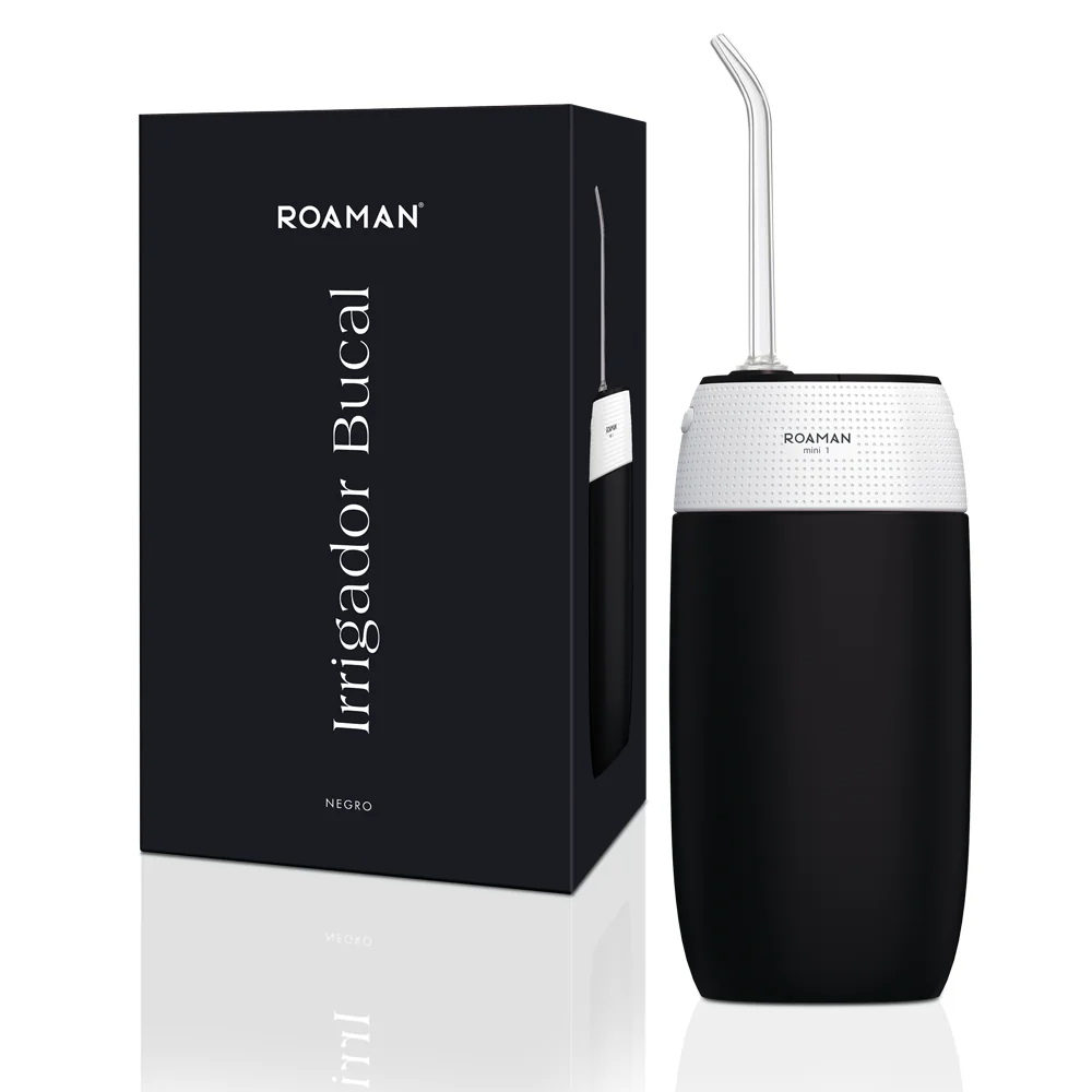 ROAMAN IRRIGADOR BUCAL ELECTRICO MINI 1 UNIDAD COLOR NEGRO
