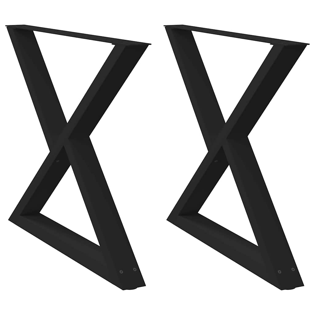 vidaXL Patas para mesa de comedor (2 unidades) 90 x (72-73,3) cm, acero