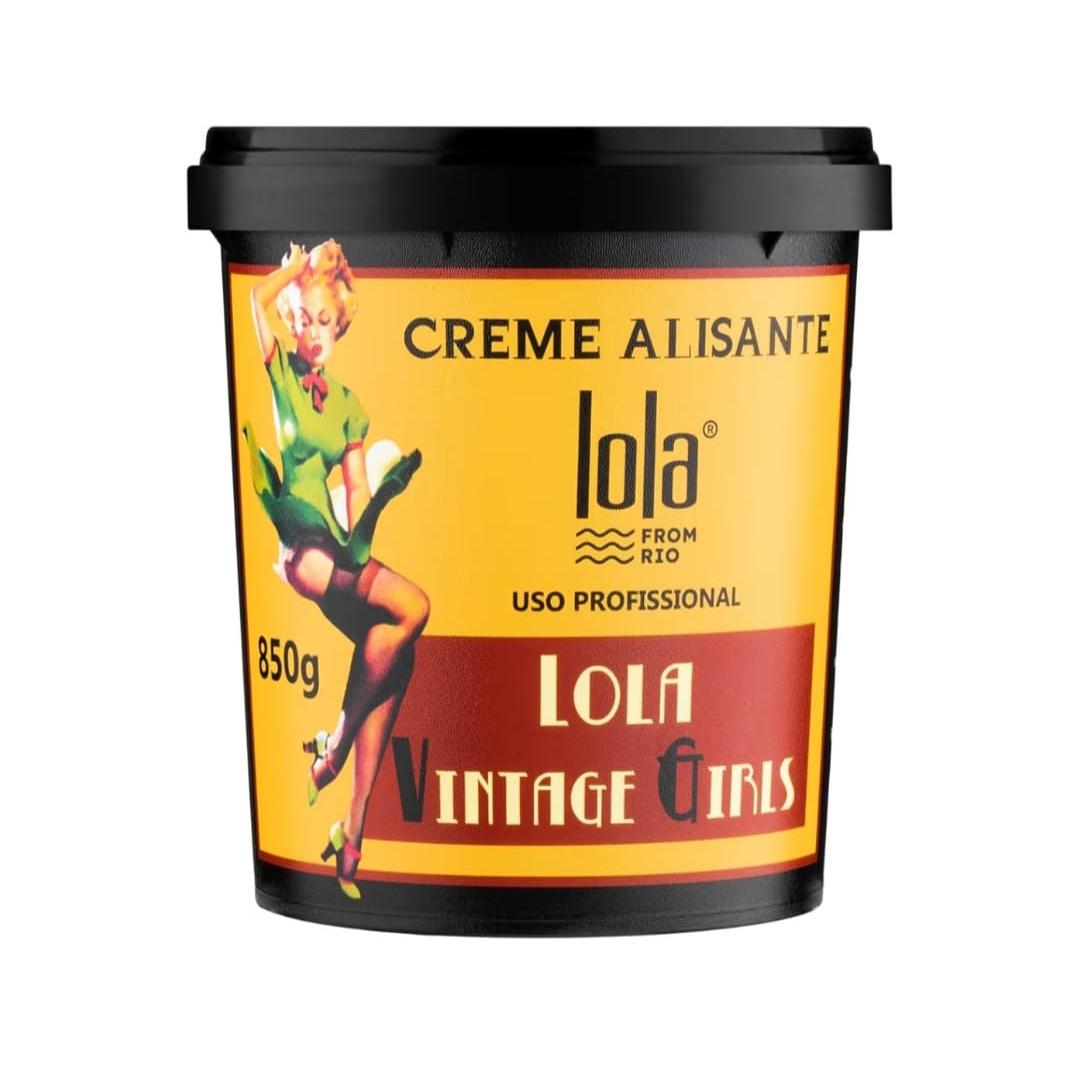 Lola Cosmetics Vintage Girls Redutor de Volume 850g – Crema Alisante Reducción de Volumen Hidratación Cabello Seco Encrespado Creme Alisante Lola Vintage Girls
