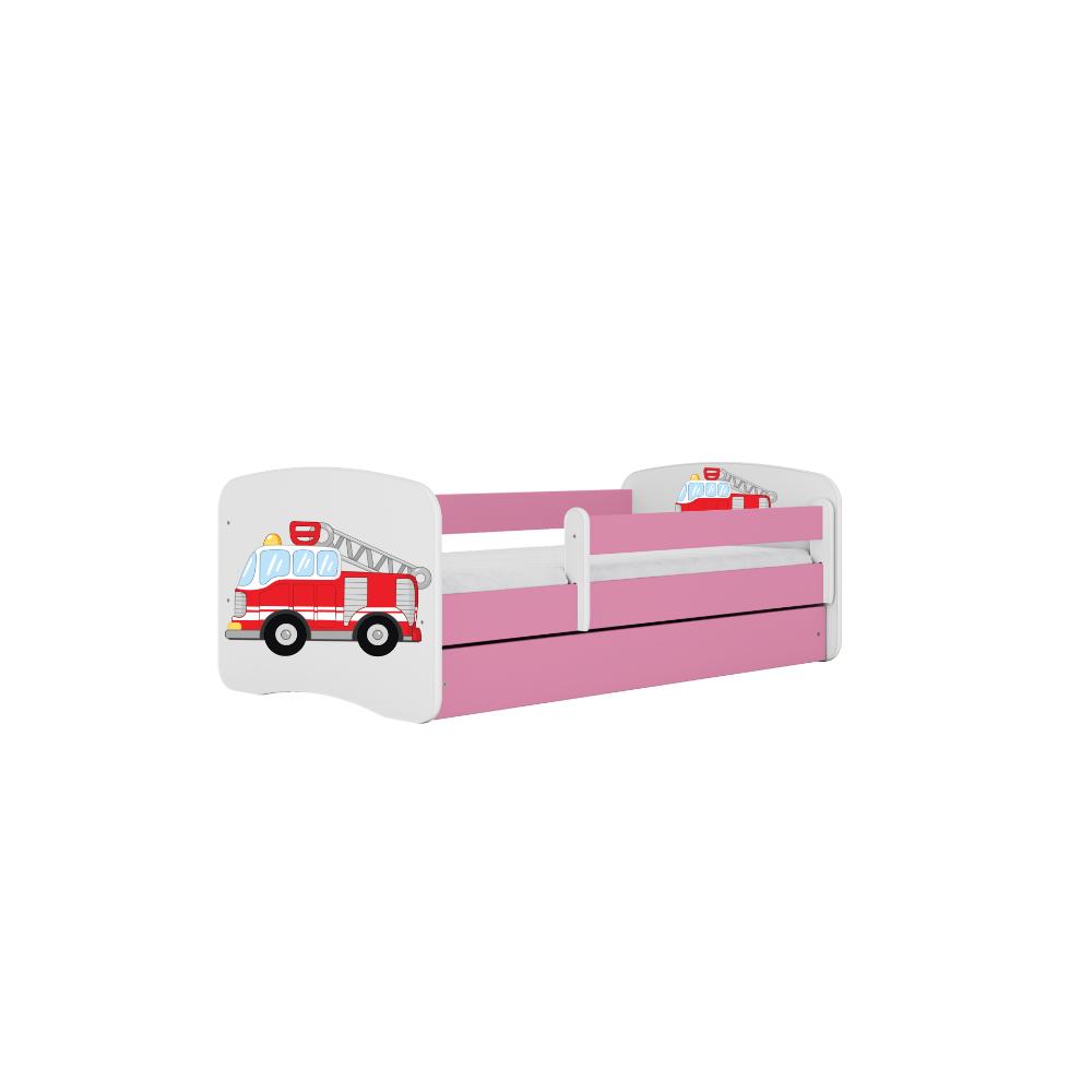 Cama 180 x 80 cm Kocot Kids BabyDreams Fire Brigade Pink
