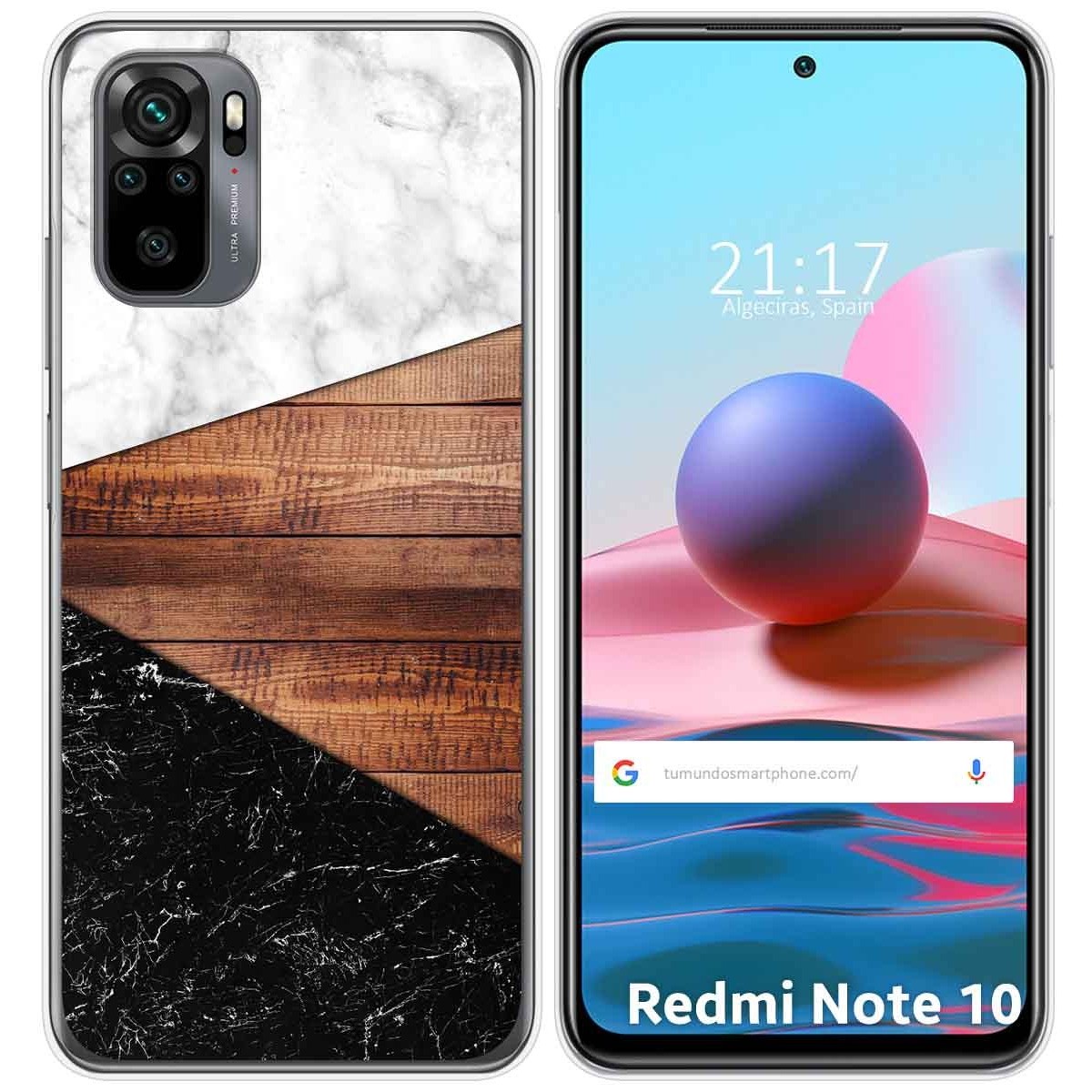 Tumundosmartphone Funda Gel Tpu para Xiaomi Redmi Note 10 / 10S diseño Mármol 11 Dibujos