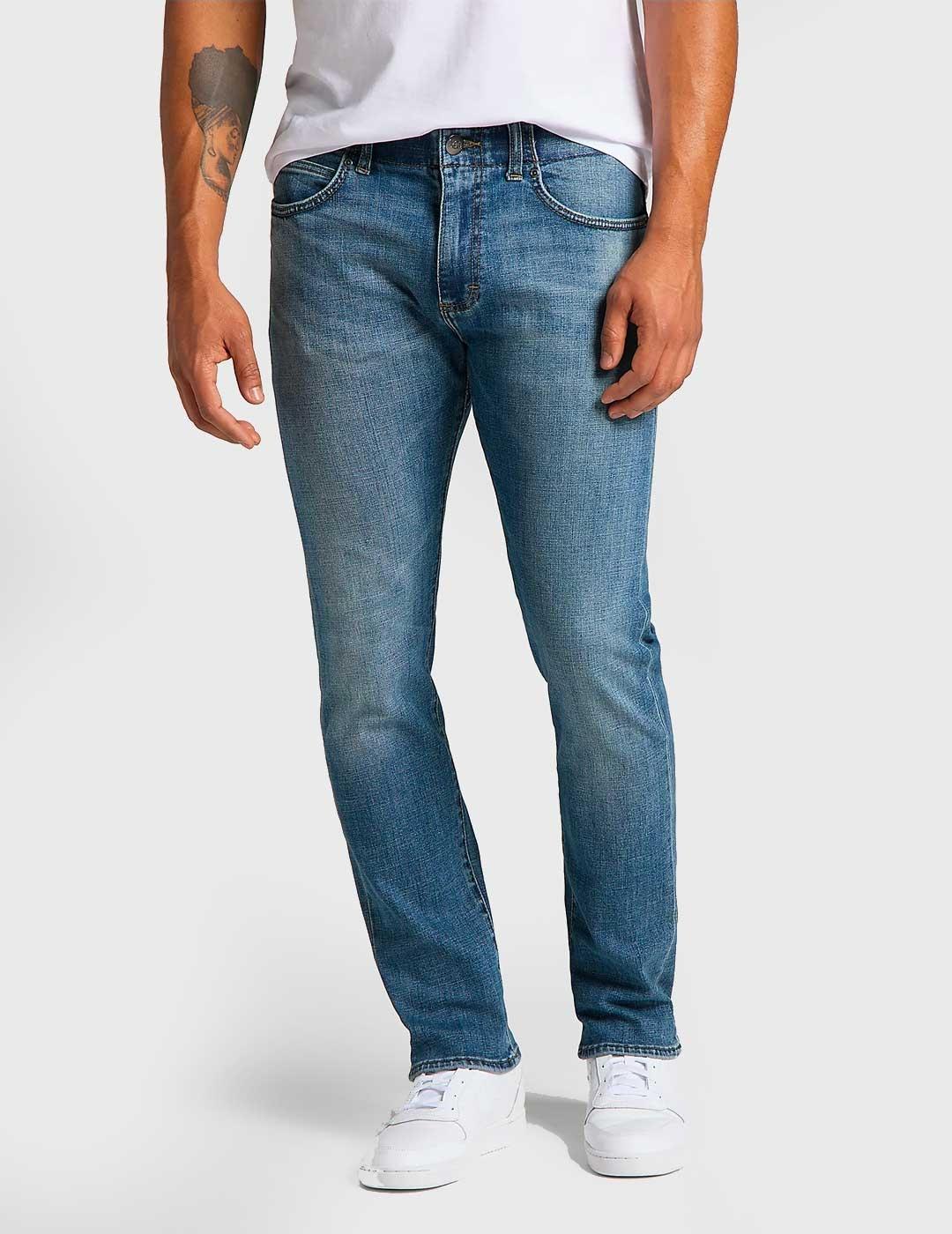 Pantalón Lee Lenny Azul Corte Ajustado Slim Fit MVP