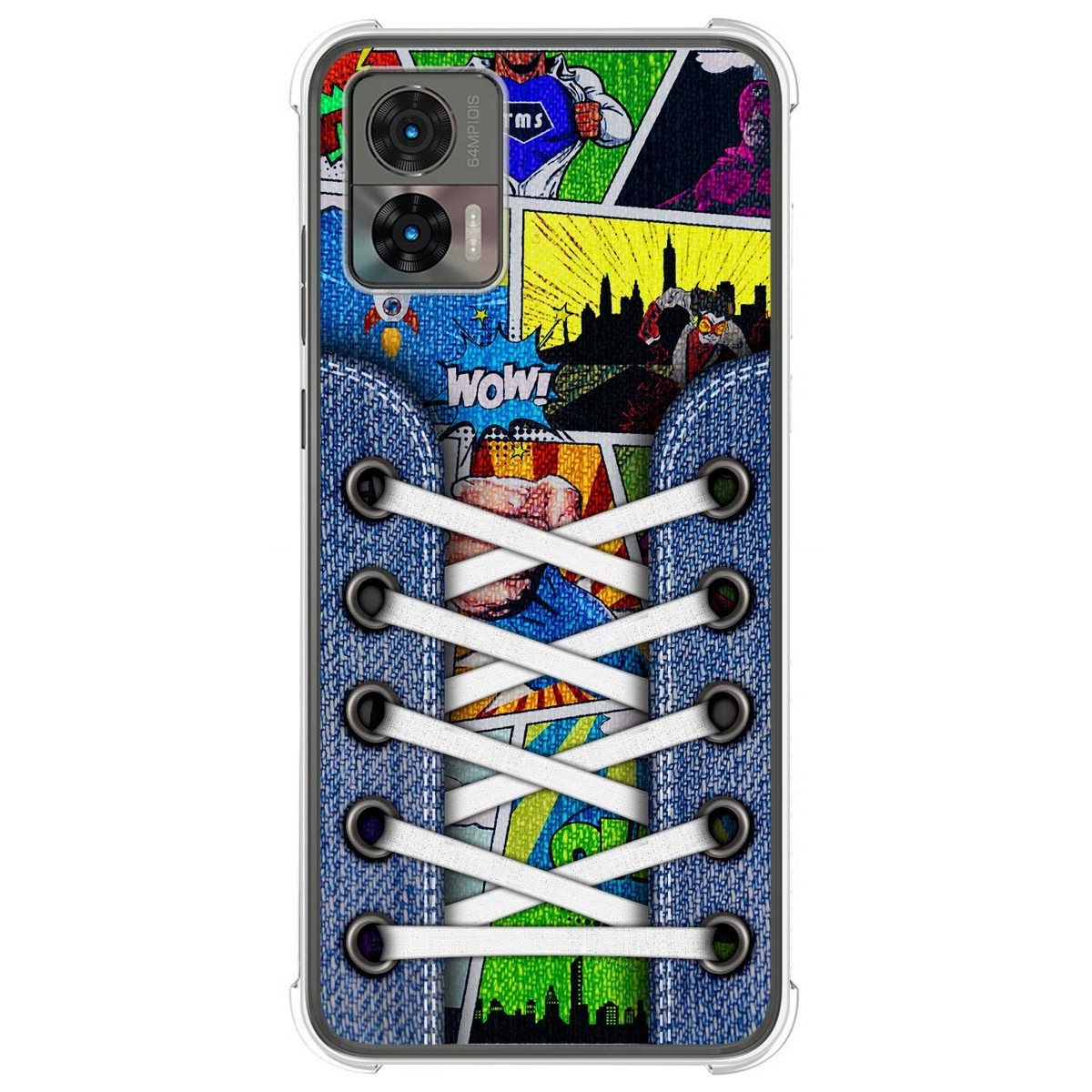 Funda Silicona Antigolpes para Motorola Edge 30 Neo 5G diseño Zapatillas 14 Dibujos