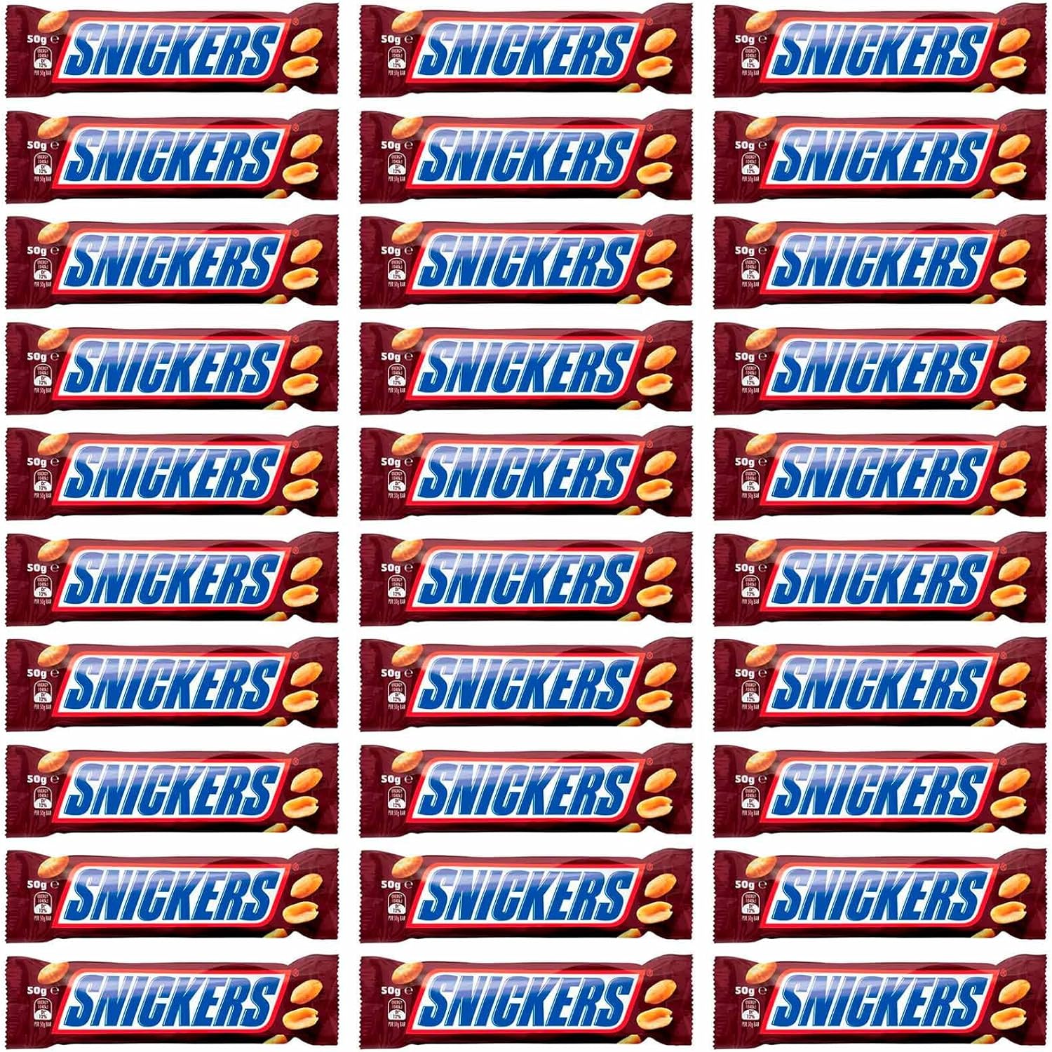 Snickers Chocolatina con Deliciosa Crema de Cacahuete 50g*24