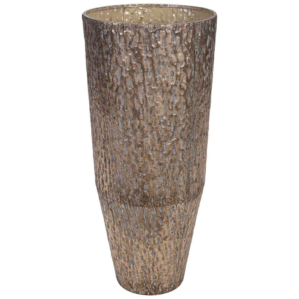 Wonderlust Deco - Macetero de metal dorado 44.5x44.5x100h cm Dorado 44.5x44.5x100h cm