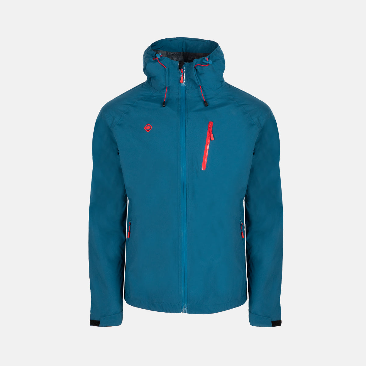 Izas - Chaqueta Impermeable para Hombre - Chaqueta con Cierre y Bolsillos de Cremallera - Chaqueta Técnica con Capucha Fija y Ajustable - Ideal para Actividades al Aire Libre - Karako Negro - 3XL