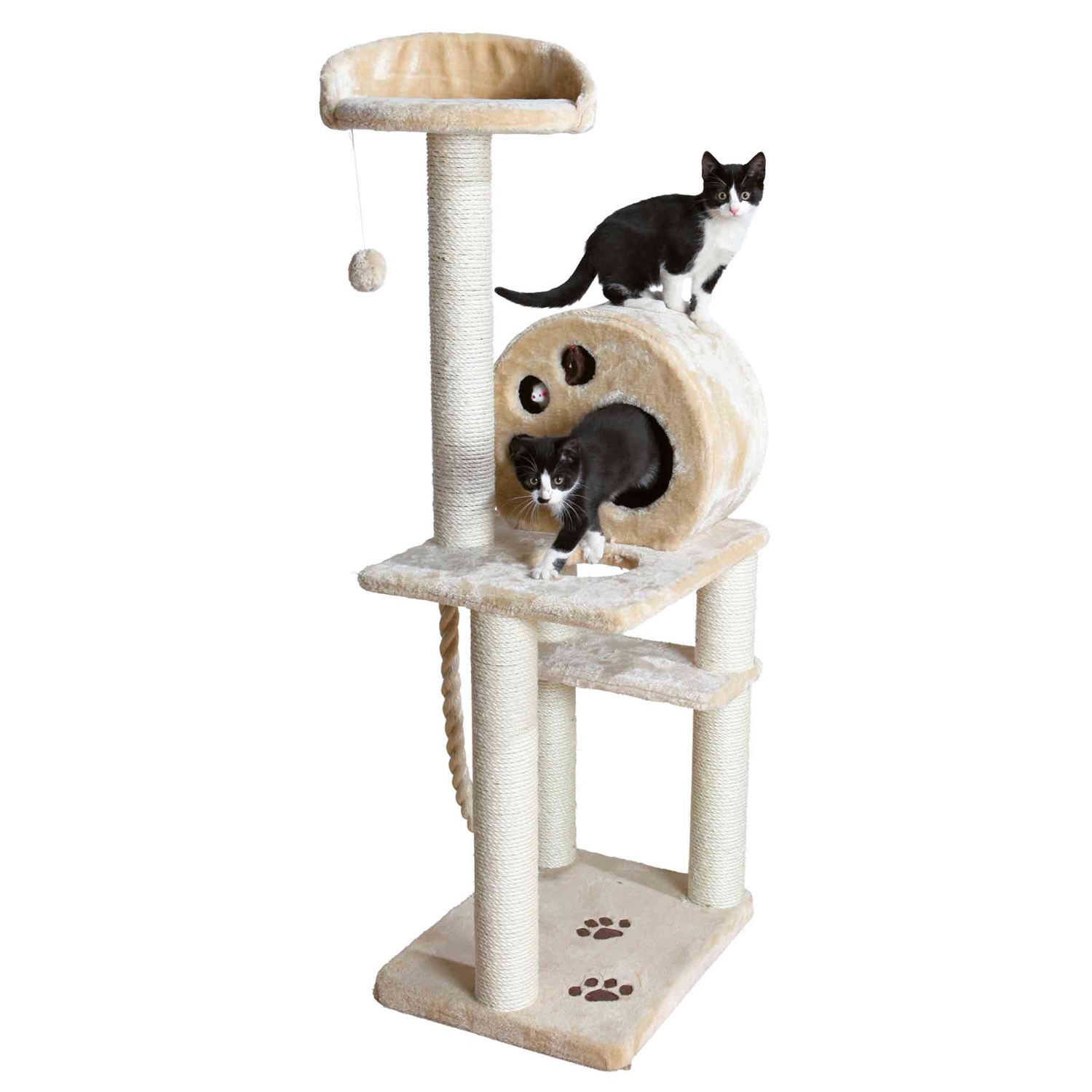 Trixie Rascador para Gatos Salamanca Beige con Forro de Felpa y Postes de Sisal Natural
