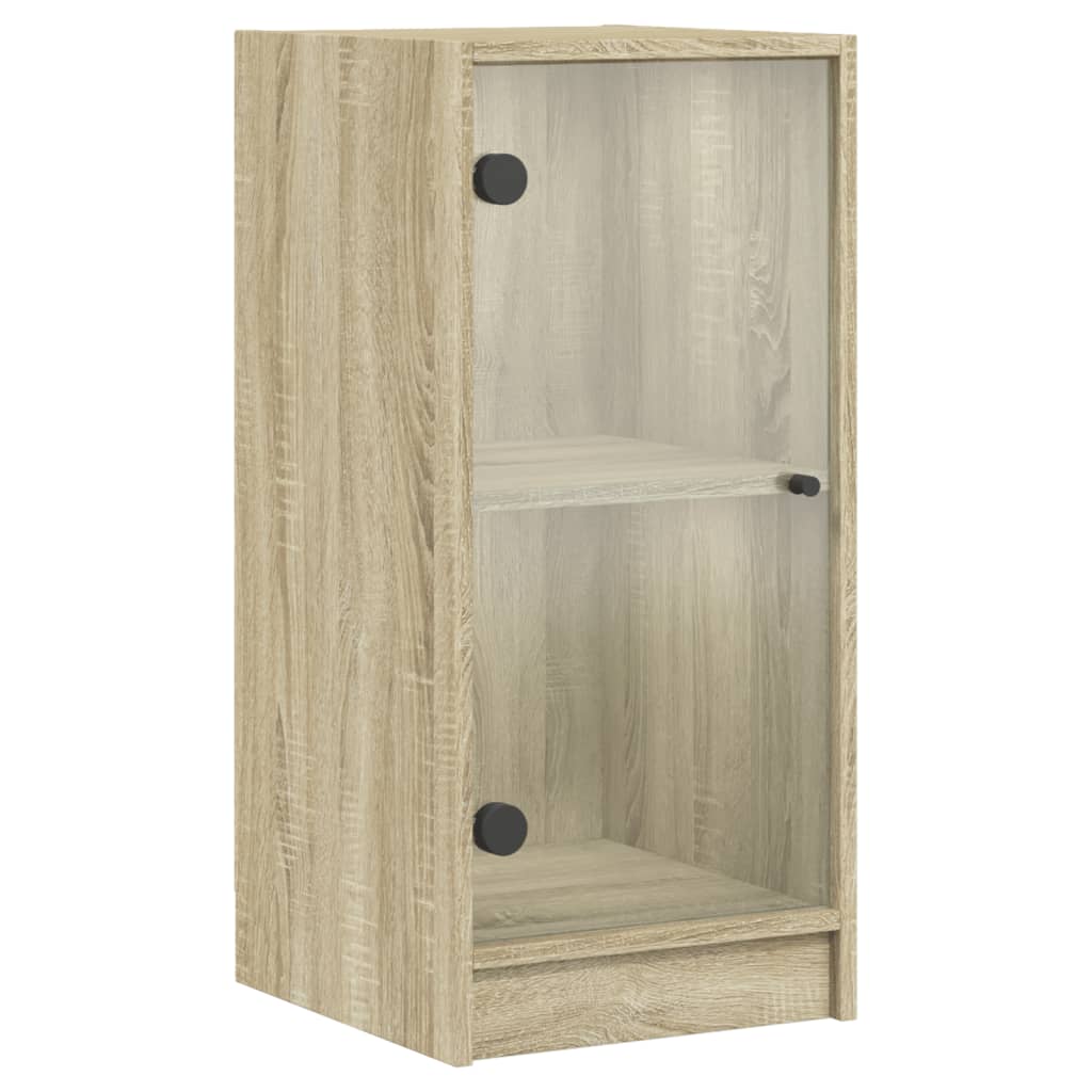 Vidaxl Armario Auxiliar Puertas de Vidrio 35x37x75,5 Cm