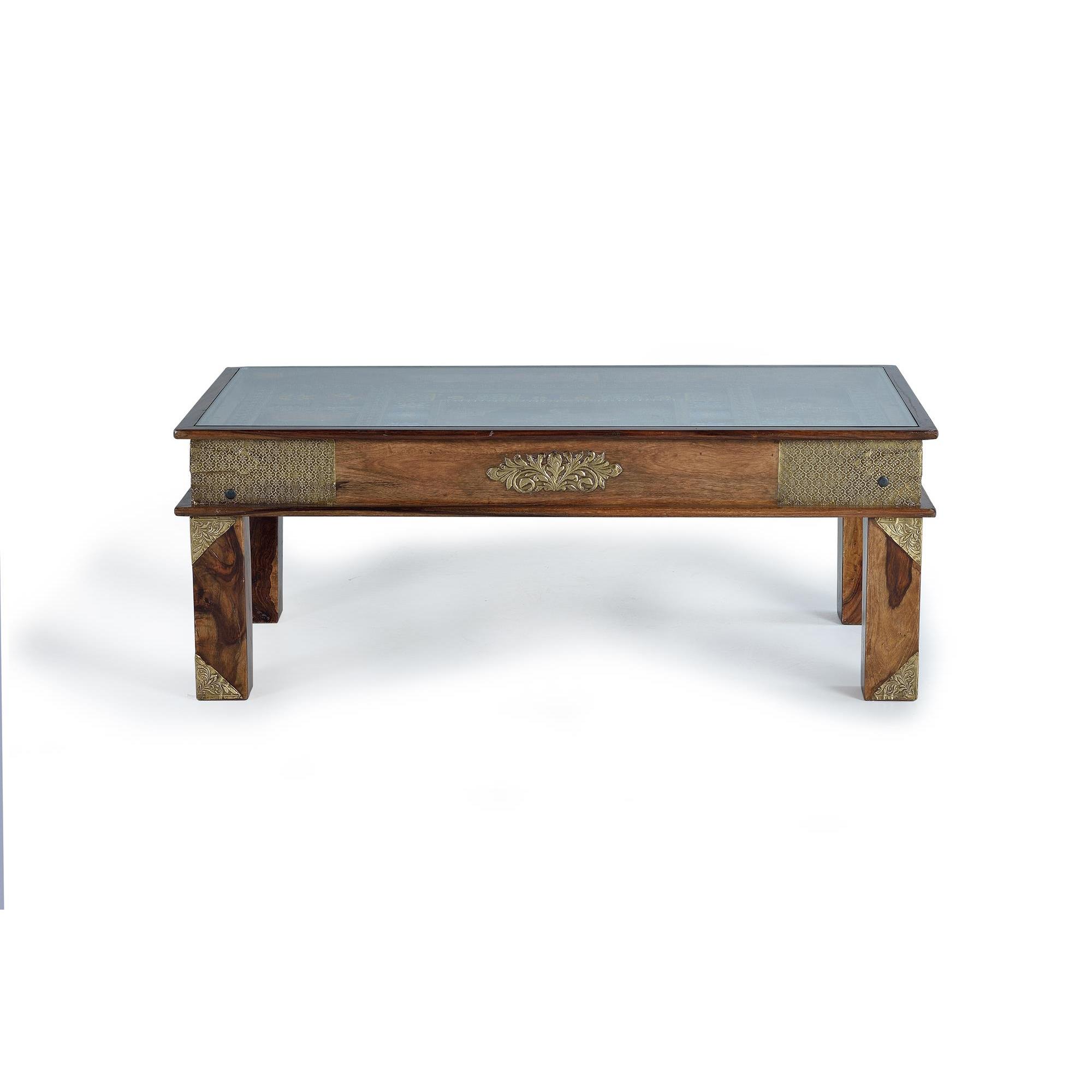 Mesa centro con detalles de azulejos