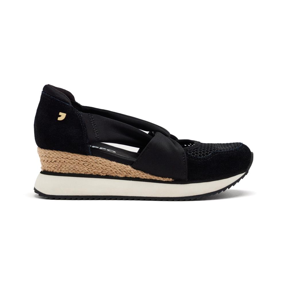 Zapatillas Abiertas Piel Cuña Rafia Darlington