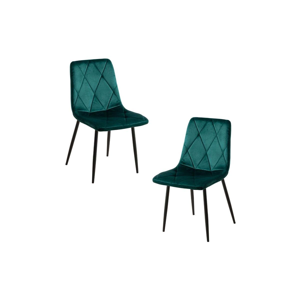 Regalos Miguel - Packs Sillas Comedor - Pack 2 Sillas Lyke Terciopelo - Verde