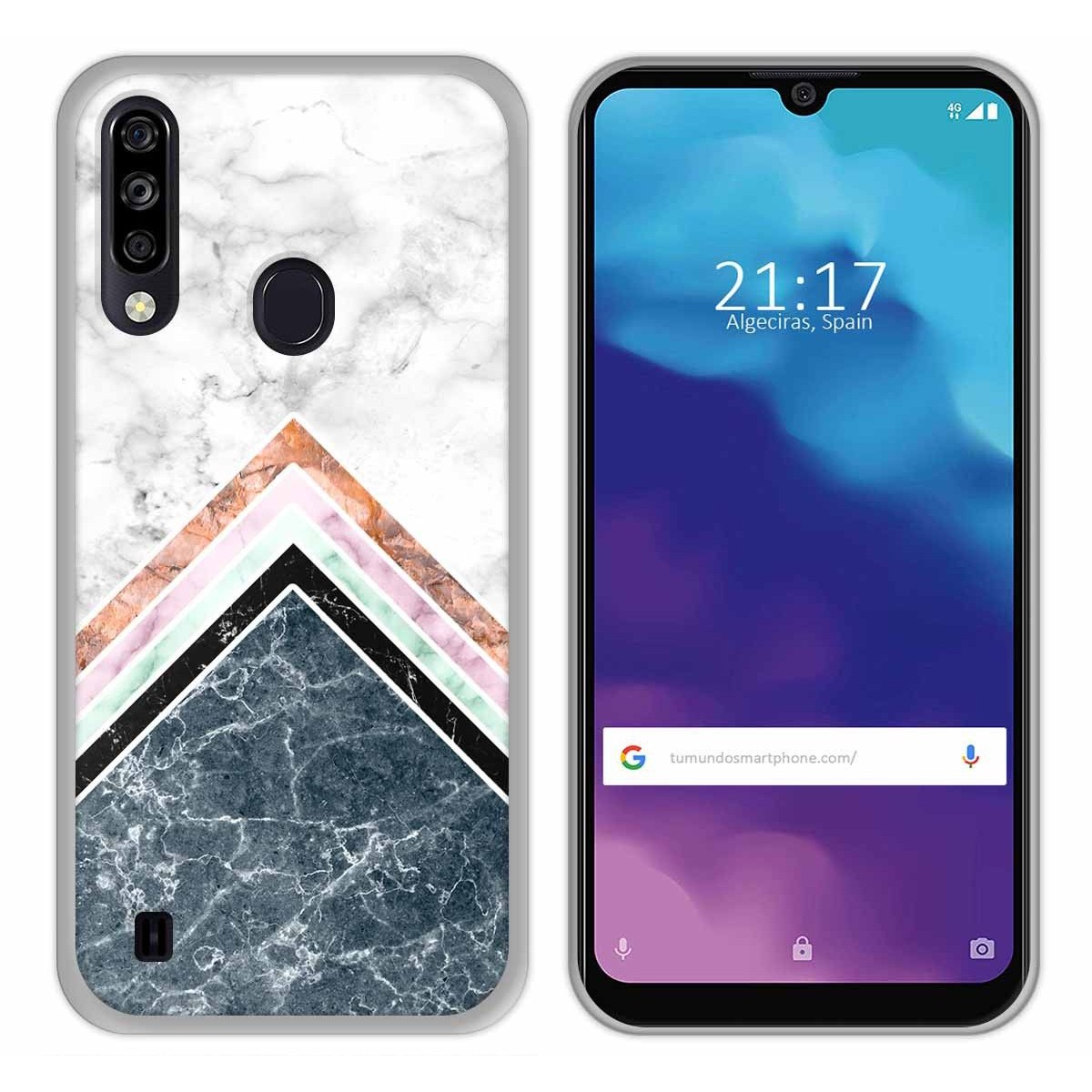 Tumundosmartphone Funda Gel Tpu para ZTE Blade A7 2020 diseño Mármol 05 Dibujos