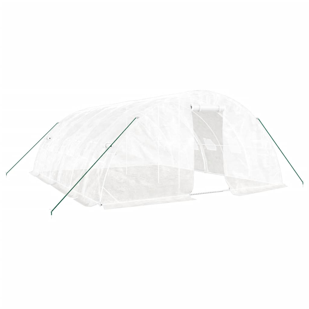 vidaXL Invernadero con estructura de acero blanco Multitalles
