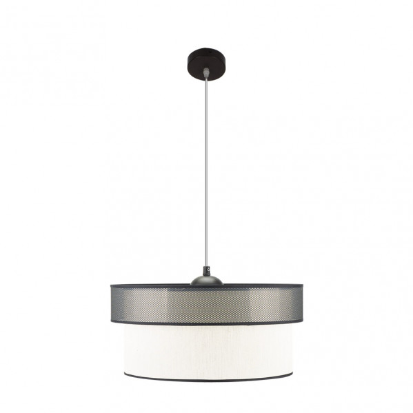 Lampara Colgante FELIX Negro/blanco 1 luz FABRILAMP