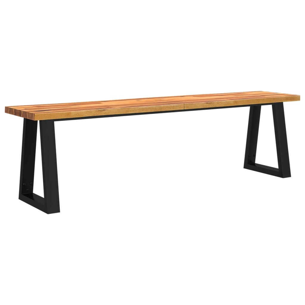 vidaXL Banco con Borde Vivo Banca Pasillo Mueble de Comedor Madera Maciza Acacia