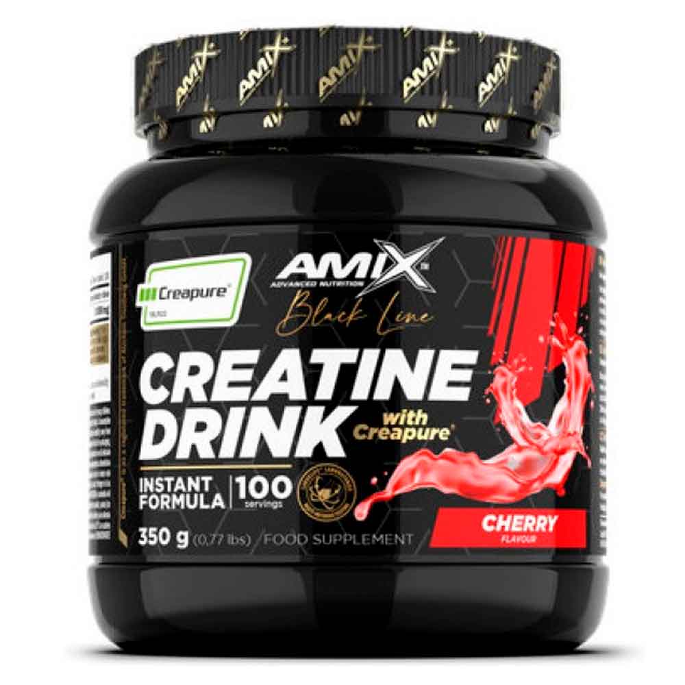 Creatine Creapure Black Powder Drink Varios Sabores 350g Mejora el rendimiento físico Amix Nutrition