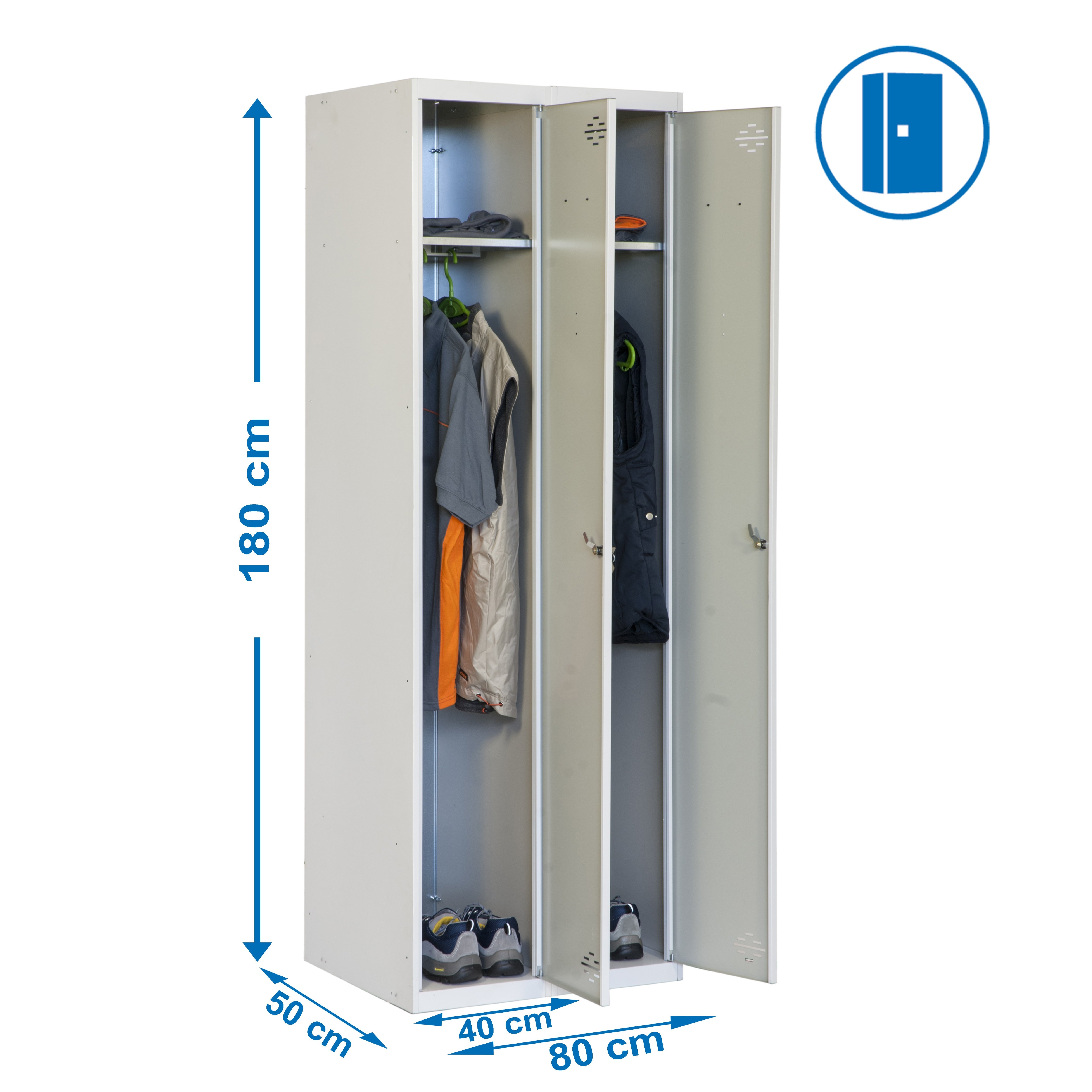 Estantería SIMONRACK Simonlocker prof.mon.single 2/2 400 (800) gris