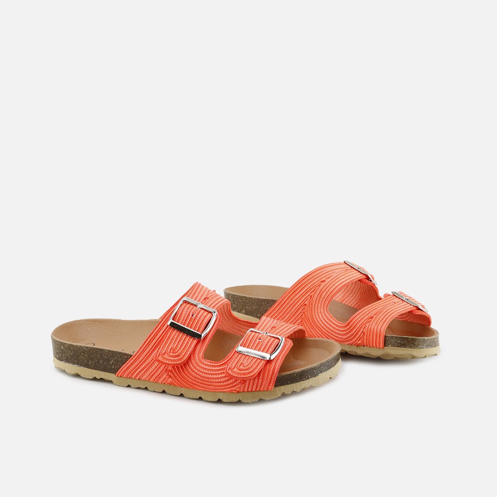Sandalias Bio Hebillas Lato Fluor Coral Papanatas | Eli 1957