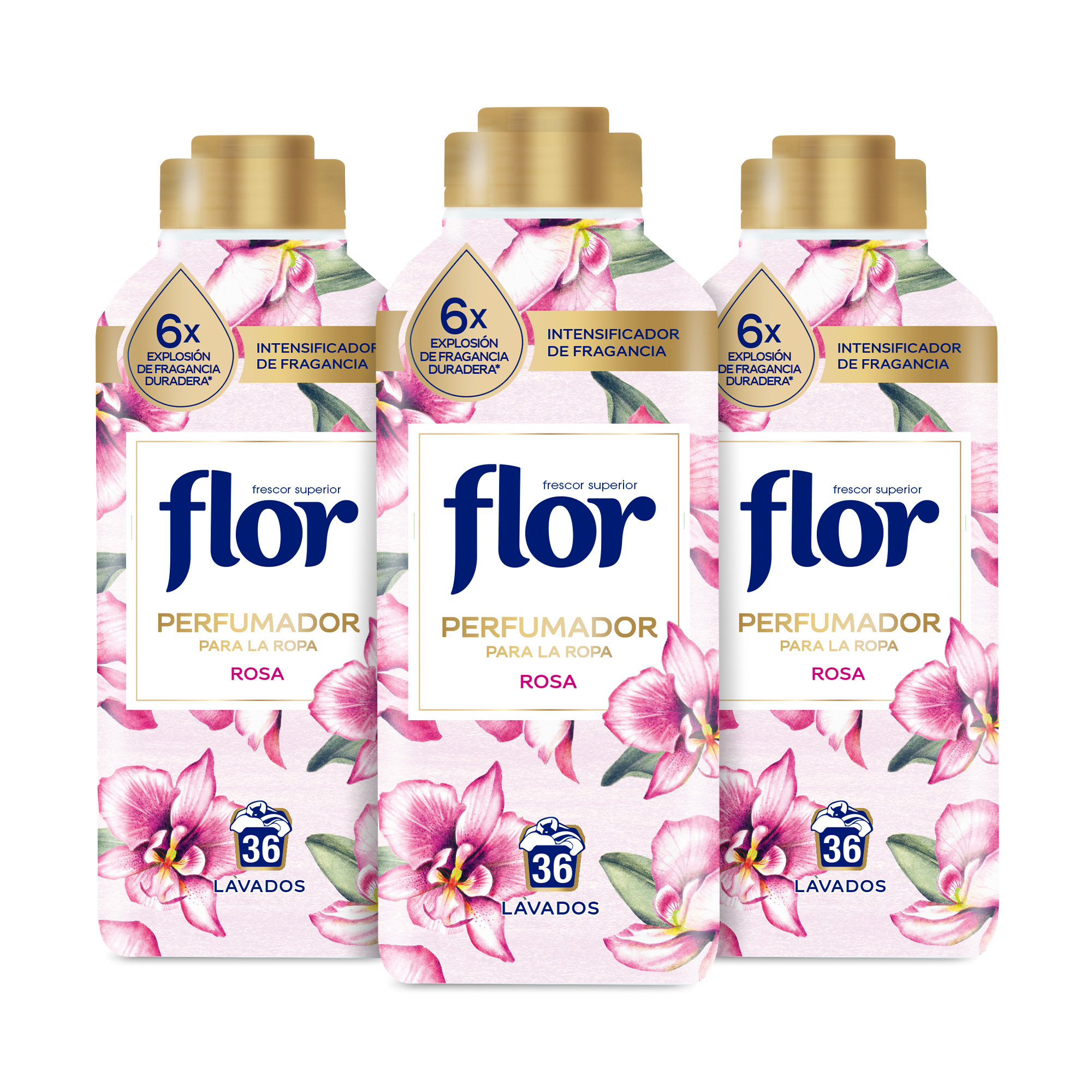 Flor - Flor Perfumador Para la Ropa Fragancia Rosa 3x 720ml