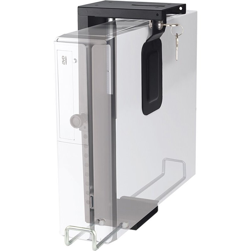 Neomounts CPU-D075BLACK/LK Soporte para CPU/PC, máx. 10 kg, bloqueable (incl. candado), universal, negro