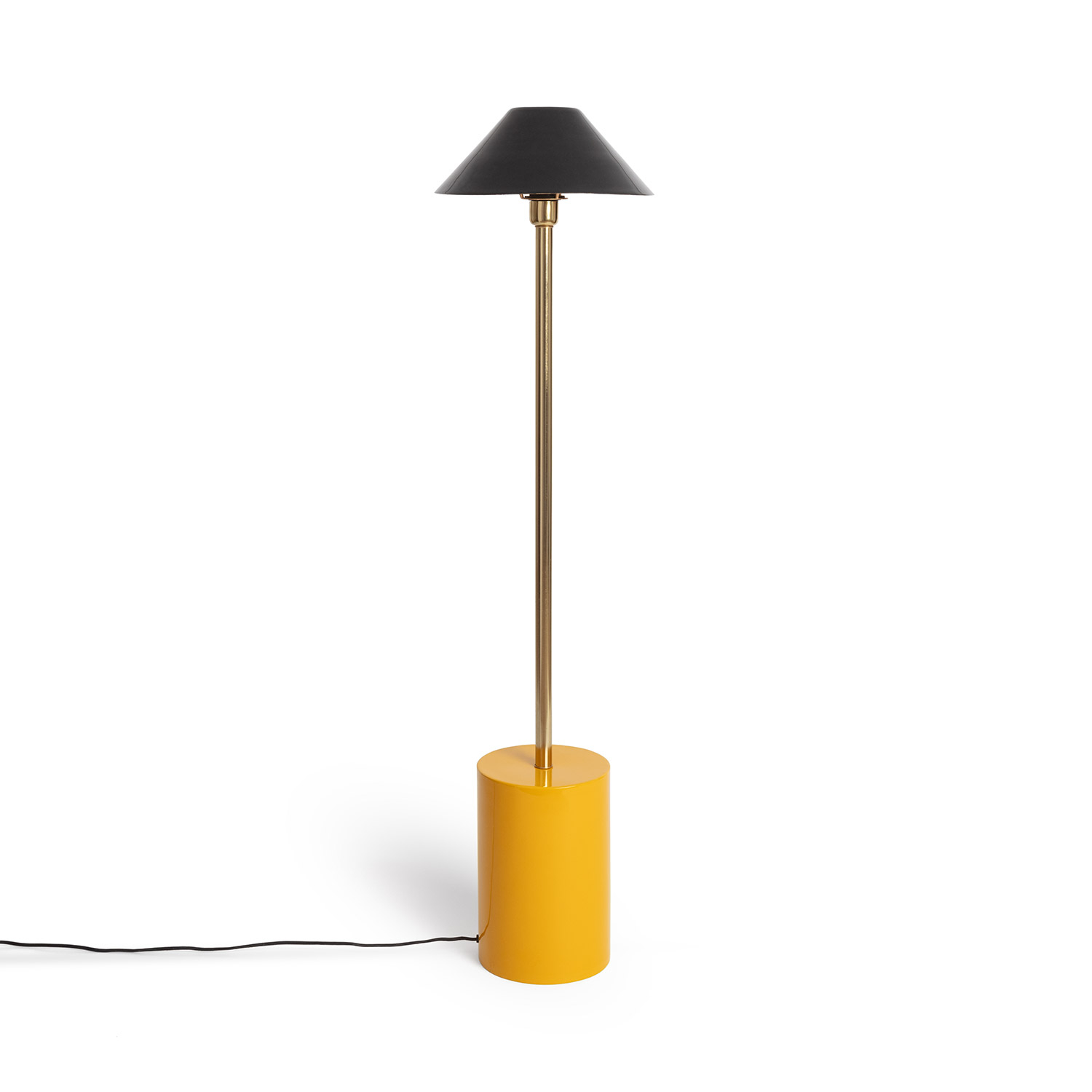 Ledkia Lámpara de Pie Metal Brijesh Amarillo