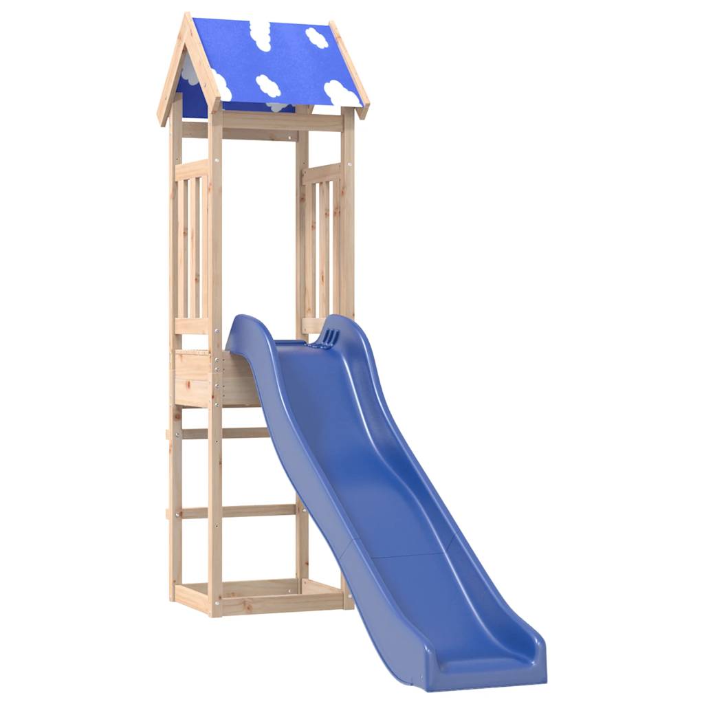 vidaXL Parque infantil de exterior Casa de Juegos Niño  Material Madera maciza impregnada, Madera maciza de pino, Madera maciza douglas