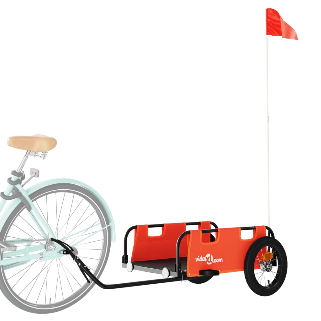 vidaXL Remolque para Bicicletas Carrito para Bici Hierro Tela Oxford Color Amarillo, Azul, Gris y mas
