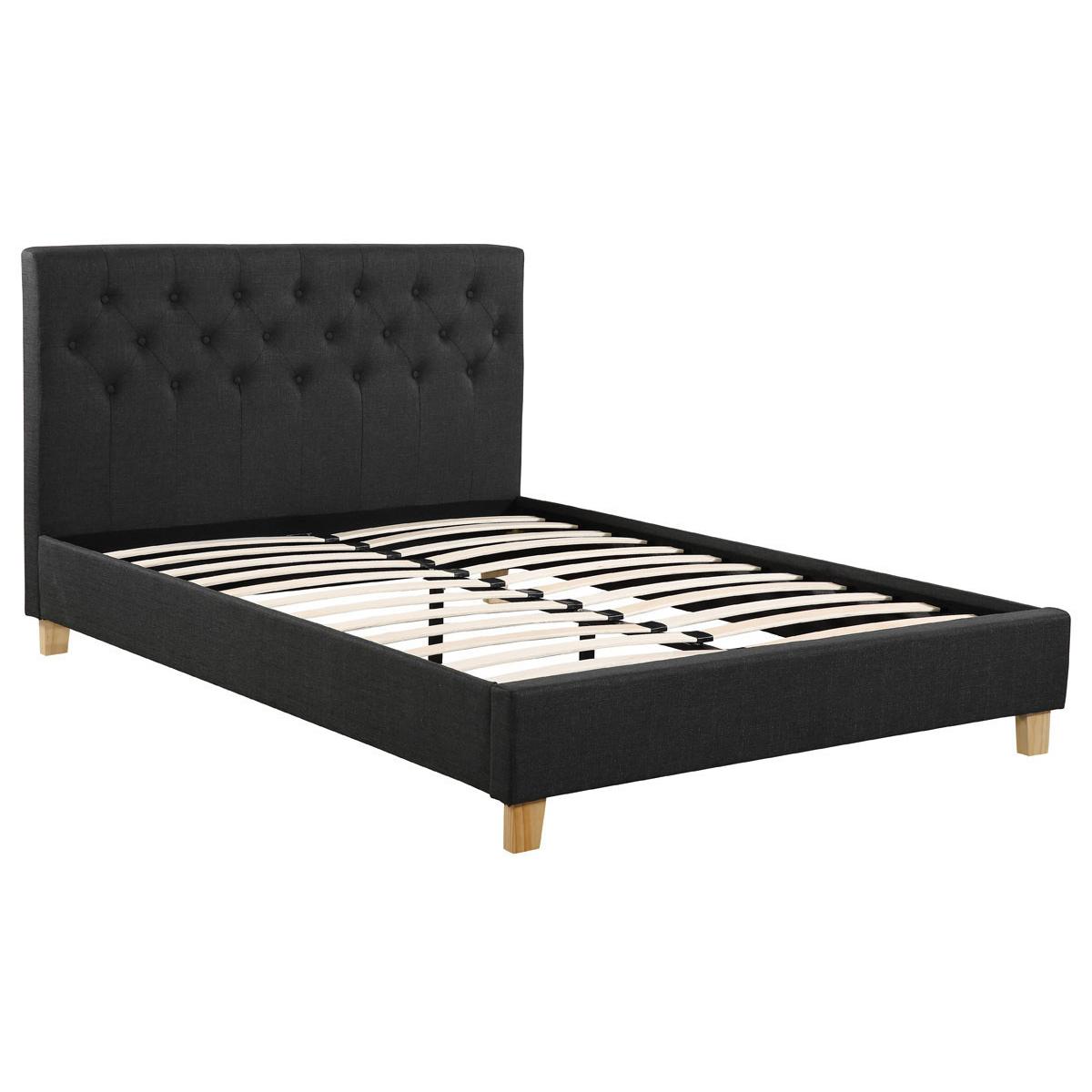 Habitat y Jardin - Cama "EMMY" - 160 x 200 - Gris