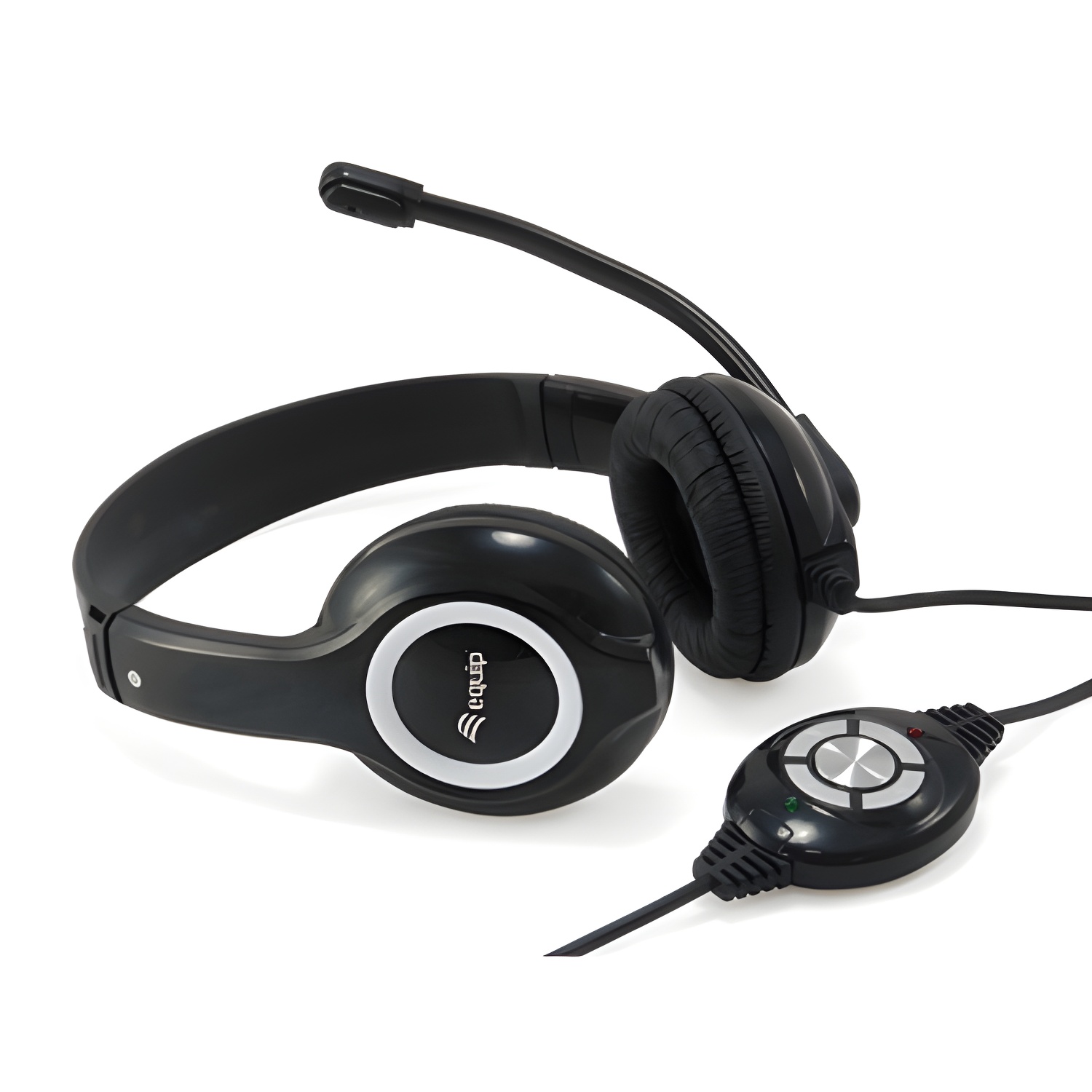 Equip - auriculares usb equip life - micrófono - control de volumen - cable 2m - negro/blanco