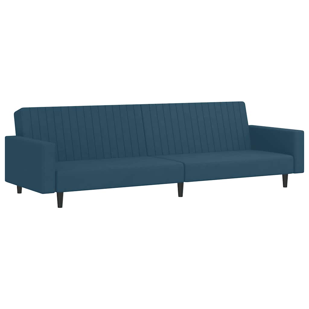 vidaXL Sofá cama de 2 plazas terciopelo azul