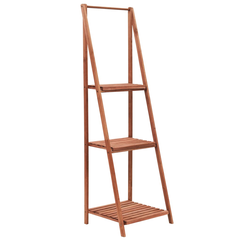 vidaXL Soporte para Plantas 3 Niveles Madera de Cedro Decoración Dimensiones 48 x 45 x 40 cm, 45 x 40 x 145 cm