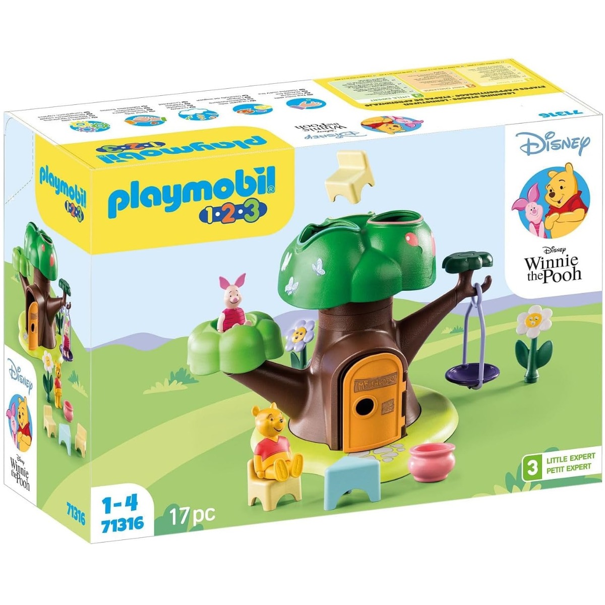 PLAYMOBIL ® 1.2.3 & DISNEY - WINNIE THE POOH Y PIGLET EN LA CASA DEL ÁRBOL, 71316, TIENDA CON LICENCIA OFICIAL