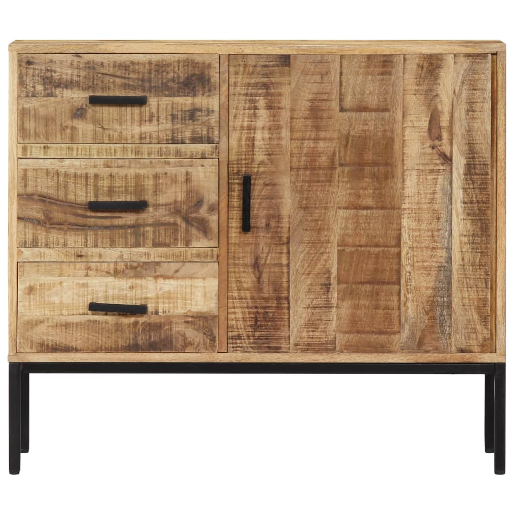 Vidaxl Aparador de Madera de Mango Maciza 88x30x71 Cm Mueble de Almacenaje de Salón