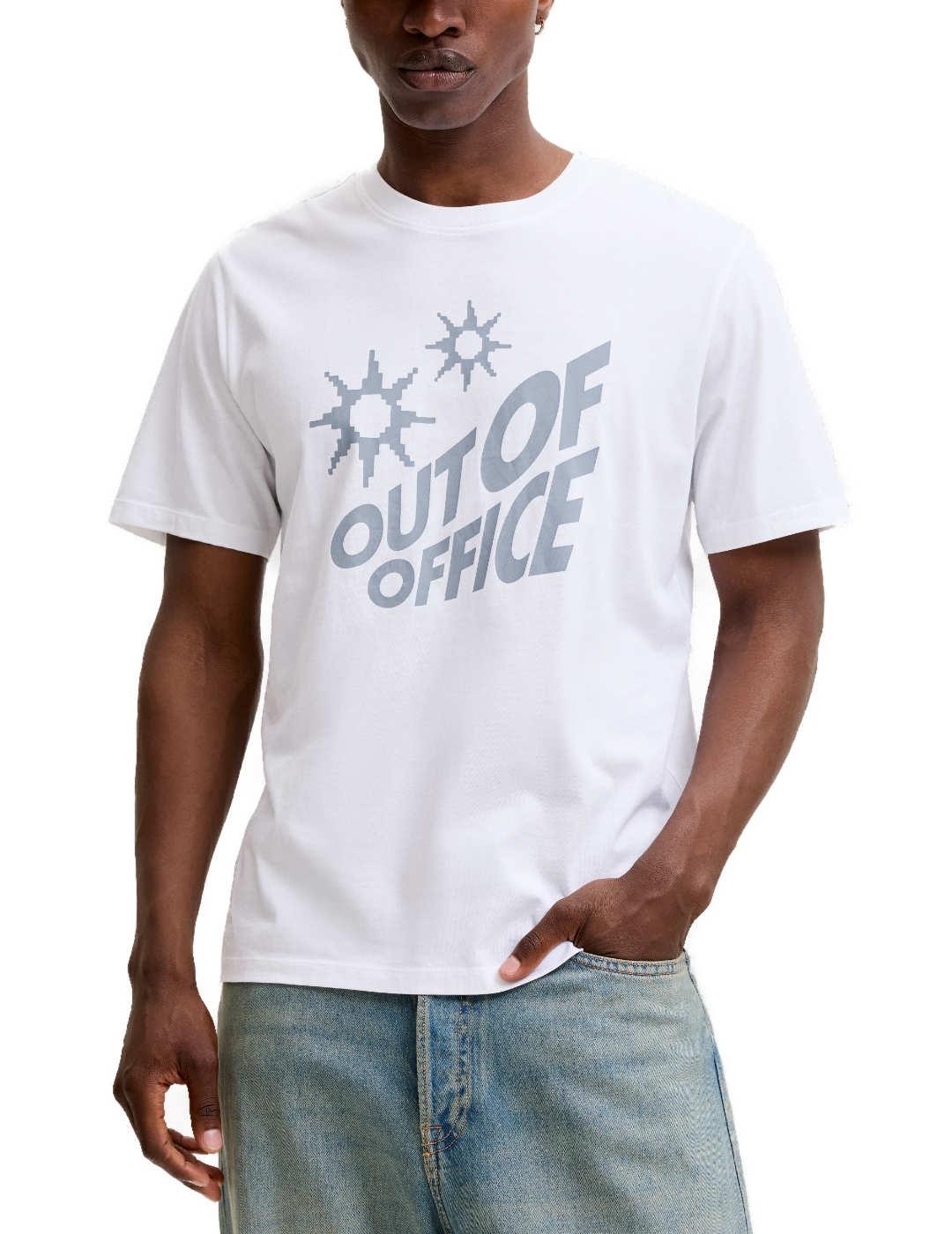 Camiseta Jack&Jones Mateo blanco manga corta para hombre