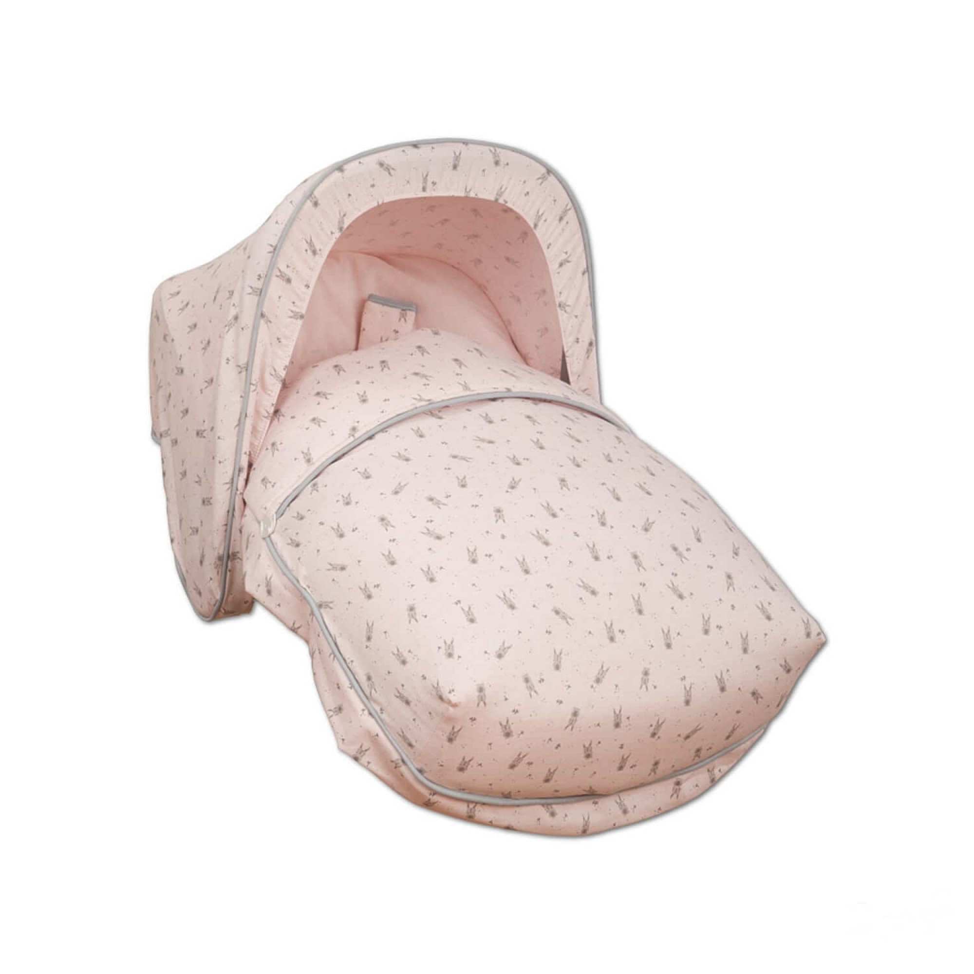 SACO UNIVERSAL BABYLINE PARA GRUPO 0 O PORTABEBÉ DE LA COLECCIÓN BUNNY + CAPOTA + CUBREARNÉS