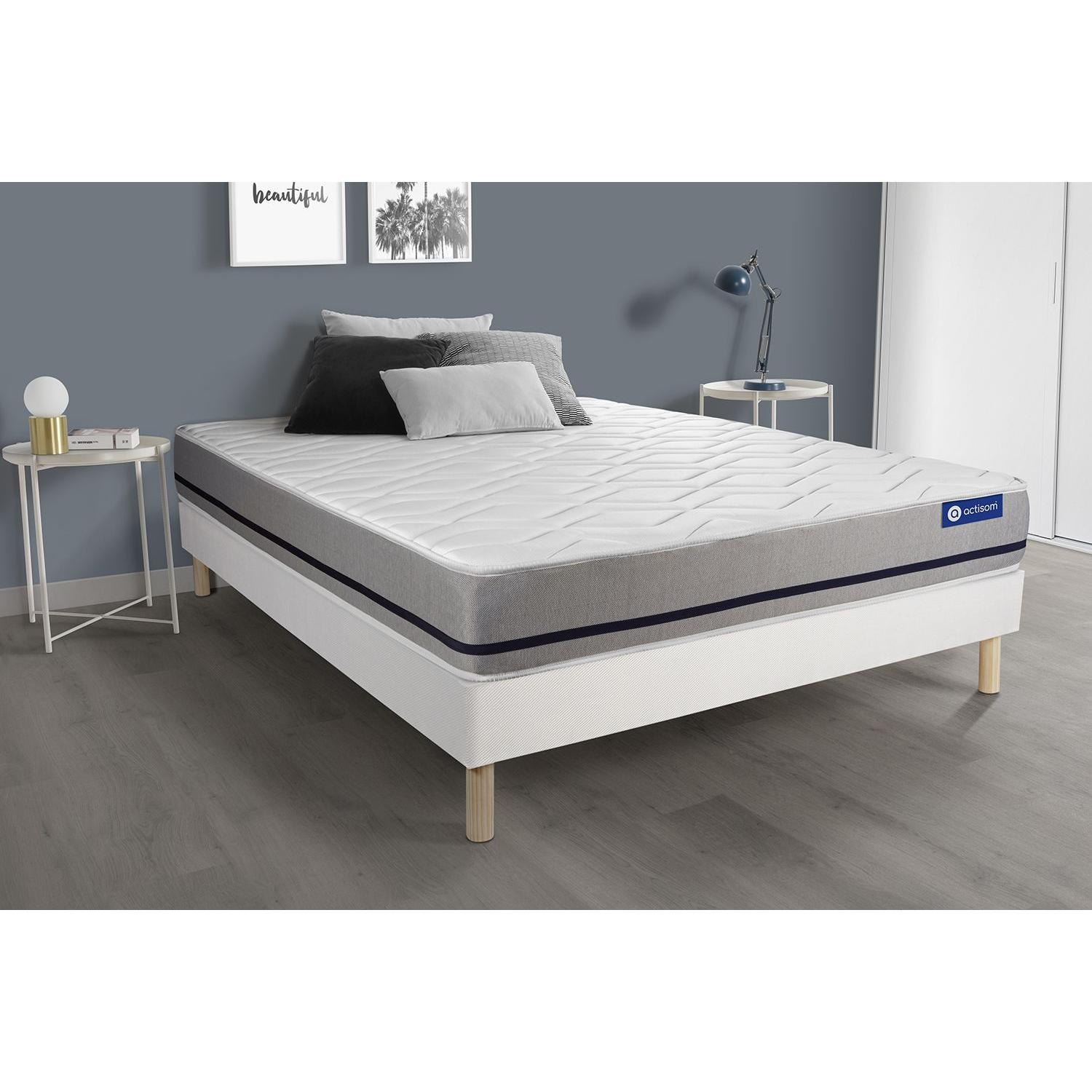 Pack colchón Actiflex soft 120x200cm + Somier multiláminas, Muelles ensacados, 3 zonas de confort