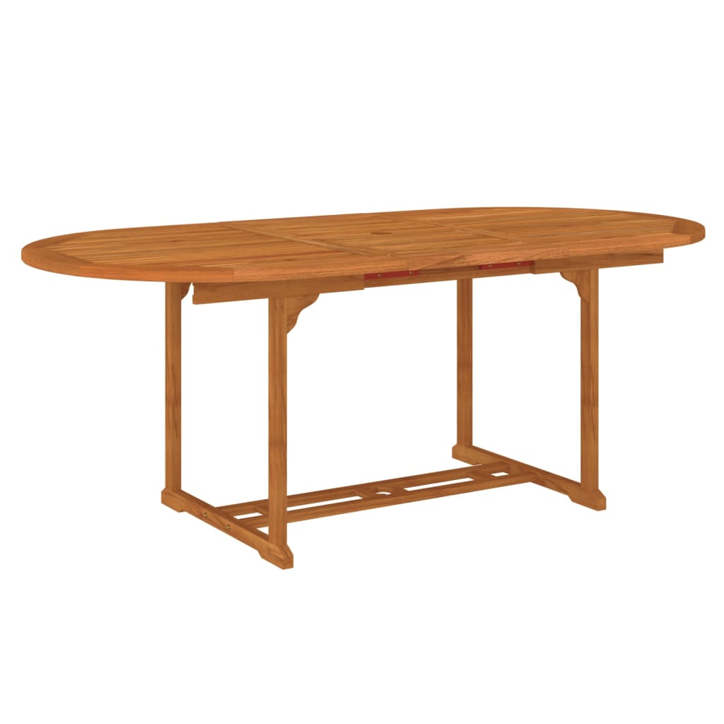 vidaXL Mesa de jardín madera maciza de eucalipto 200x100x75 cm