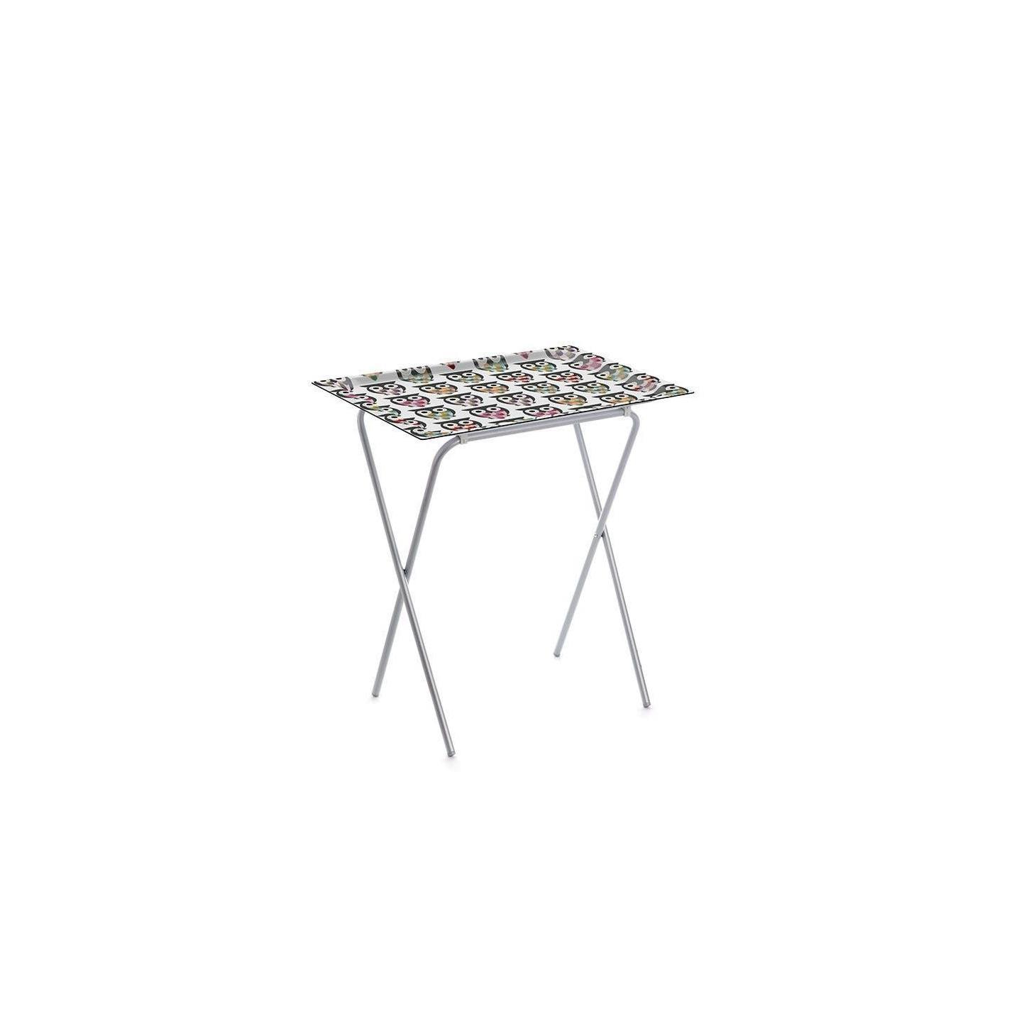 DON HIERRO - Mesa plegable auxiliar ADA con bandeja extraíble para interior y exterior-