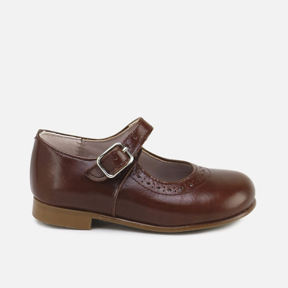 Merceditas Clásicas Picados Marron Sibaritas | Eli 1957