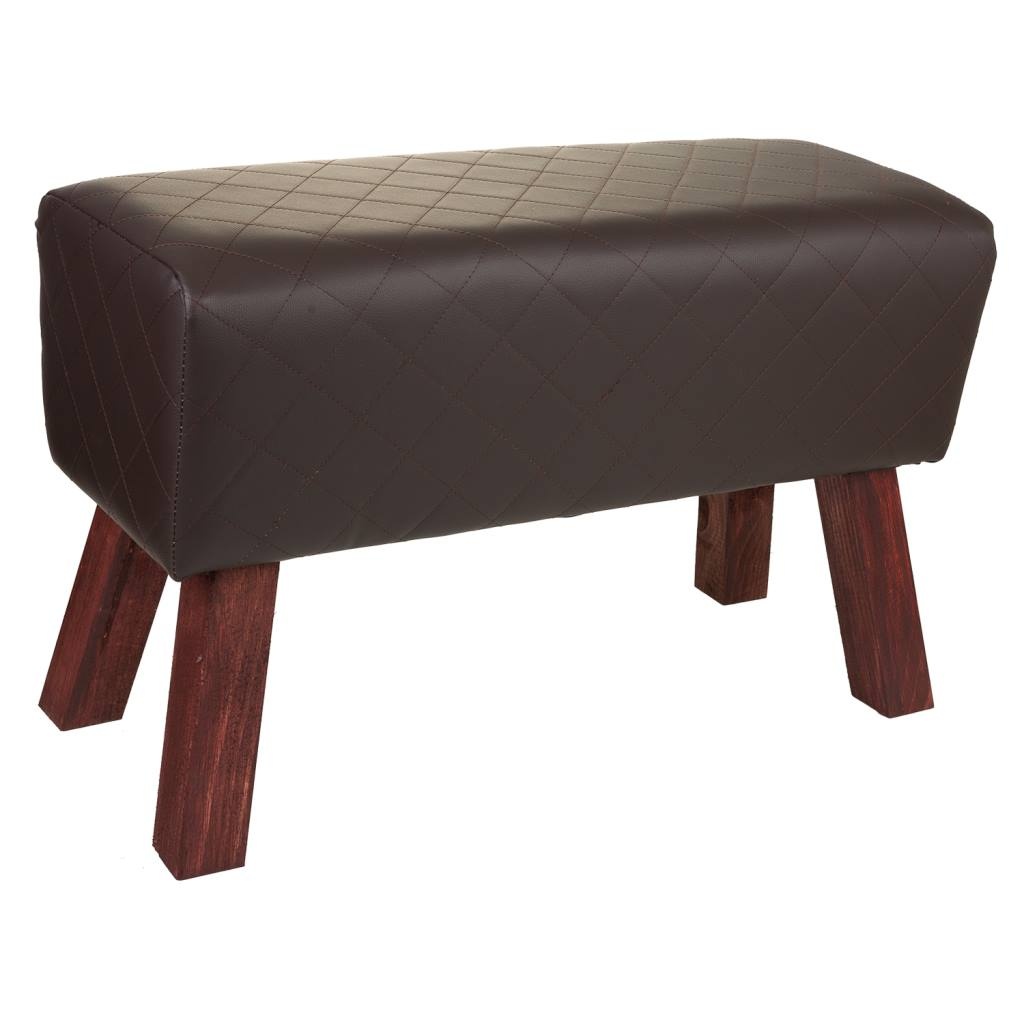 WANDERLUST DECO Taburete tapizado marrón 72x30x47h cm de estilo Art Deco