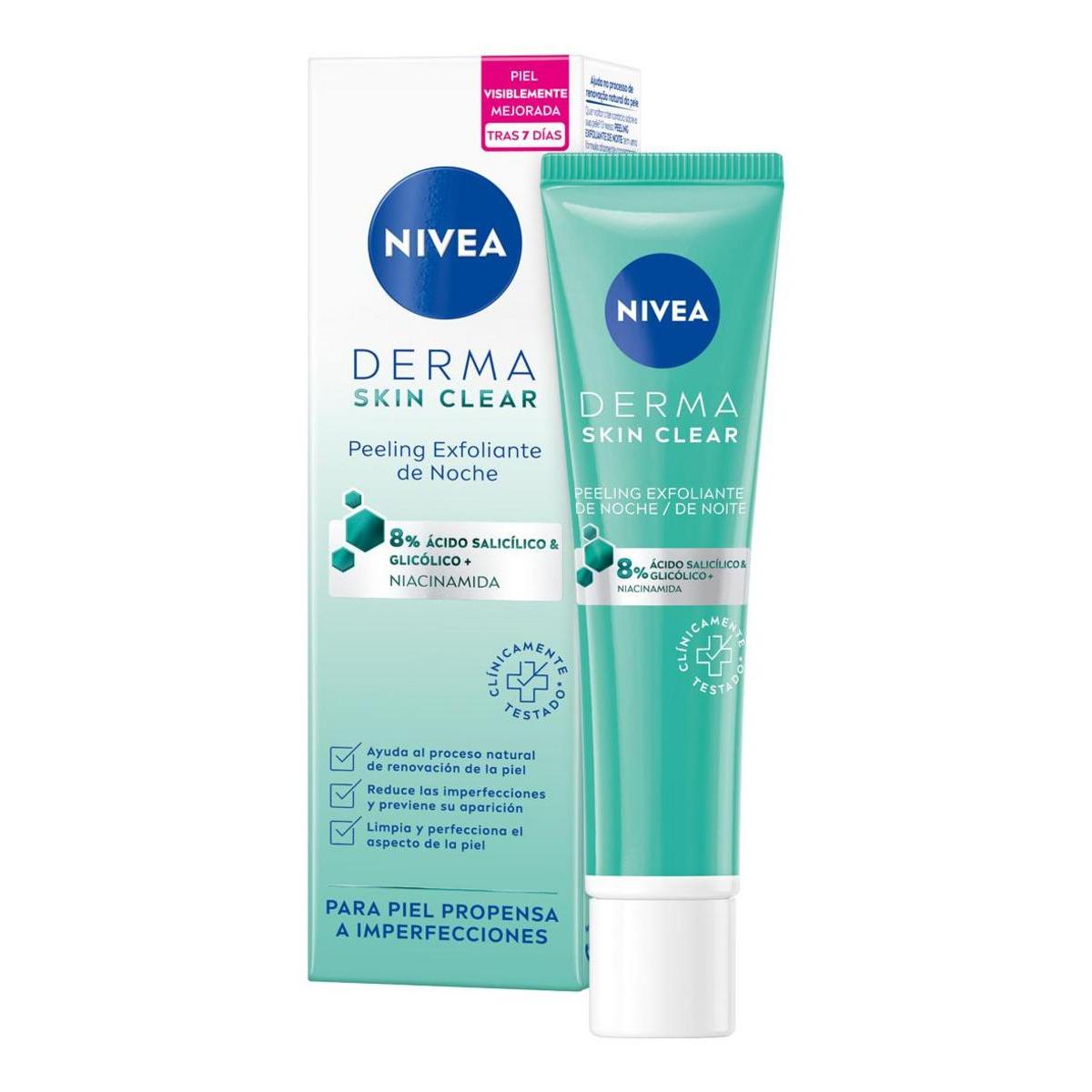 Nivea - NIVEA Derma Skin Clear Peeling Exfoliante Químico Facial 40ml