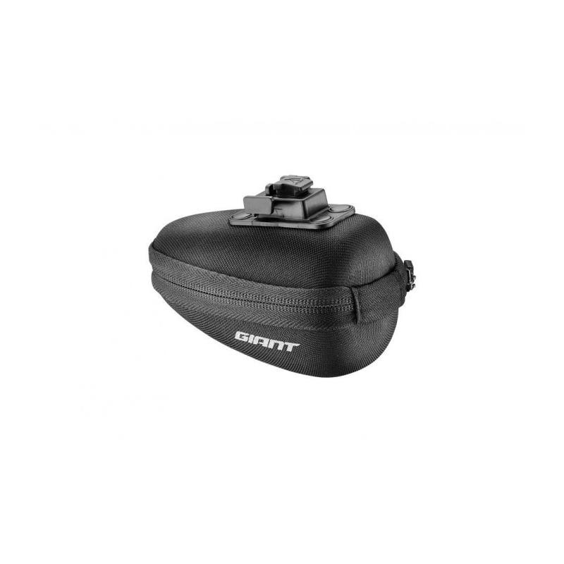 Elegiant - Bolsa de sillín UNCLIP S con base de conexión para bicicleta, resistente al agua gracias al material EVA, sistema UniClip para montaje simultáneo de bolsa y luz trasera, medidas 130x75x85 mm