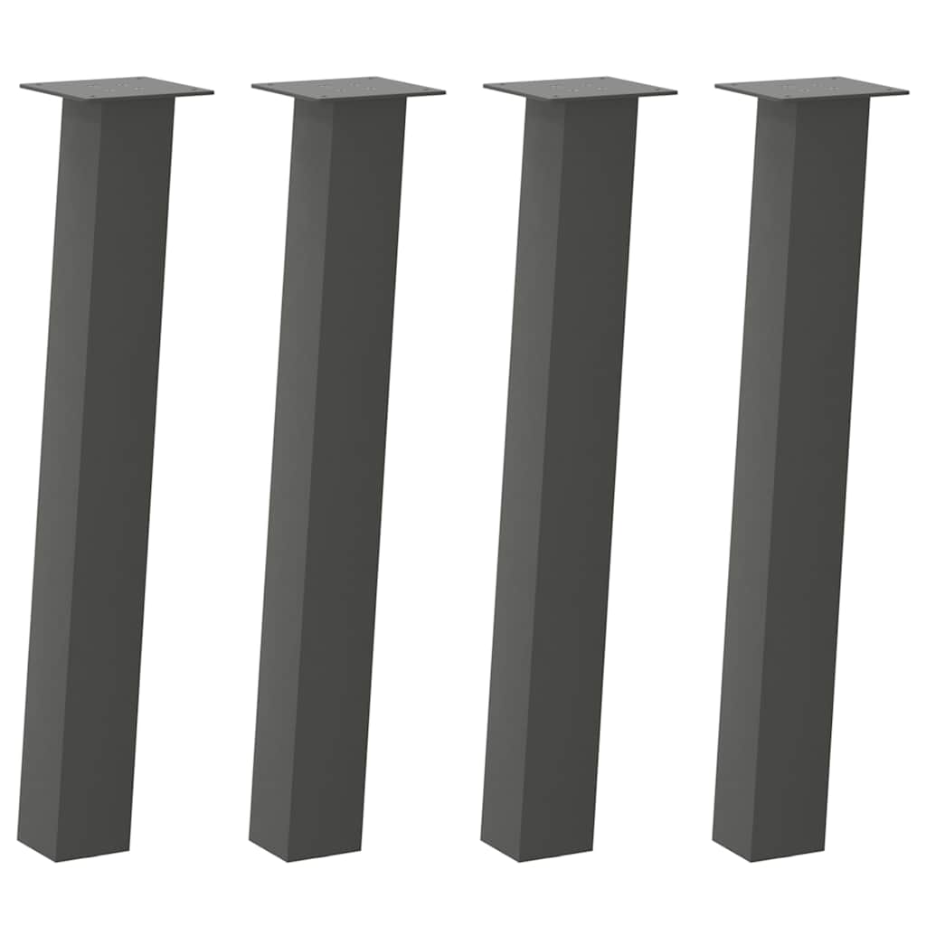 vidaXL Patas para consola (4 unidades) 72 cm, acero