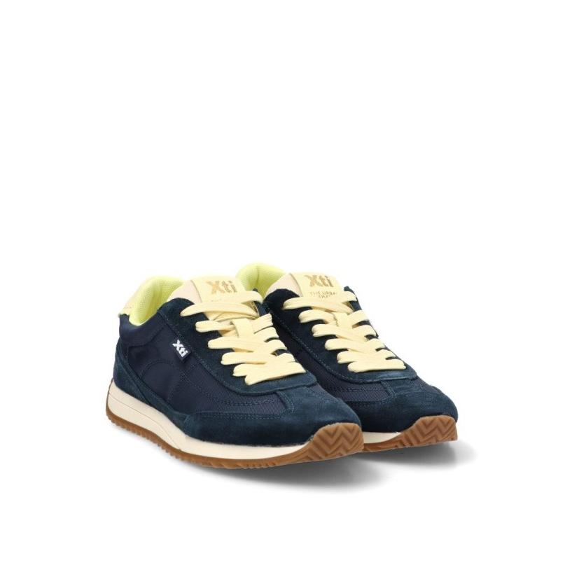 Zapatillas Casual Xti - Mujer - Suela Plana - Modelo 145209 - Color Marino