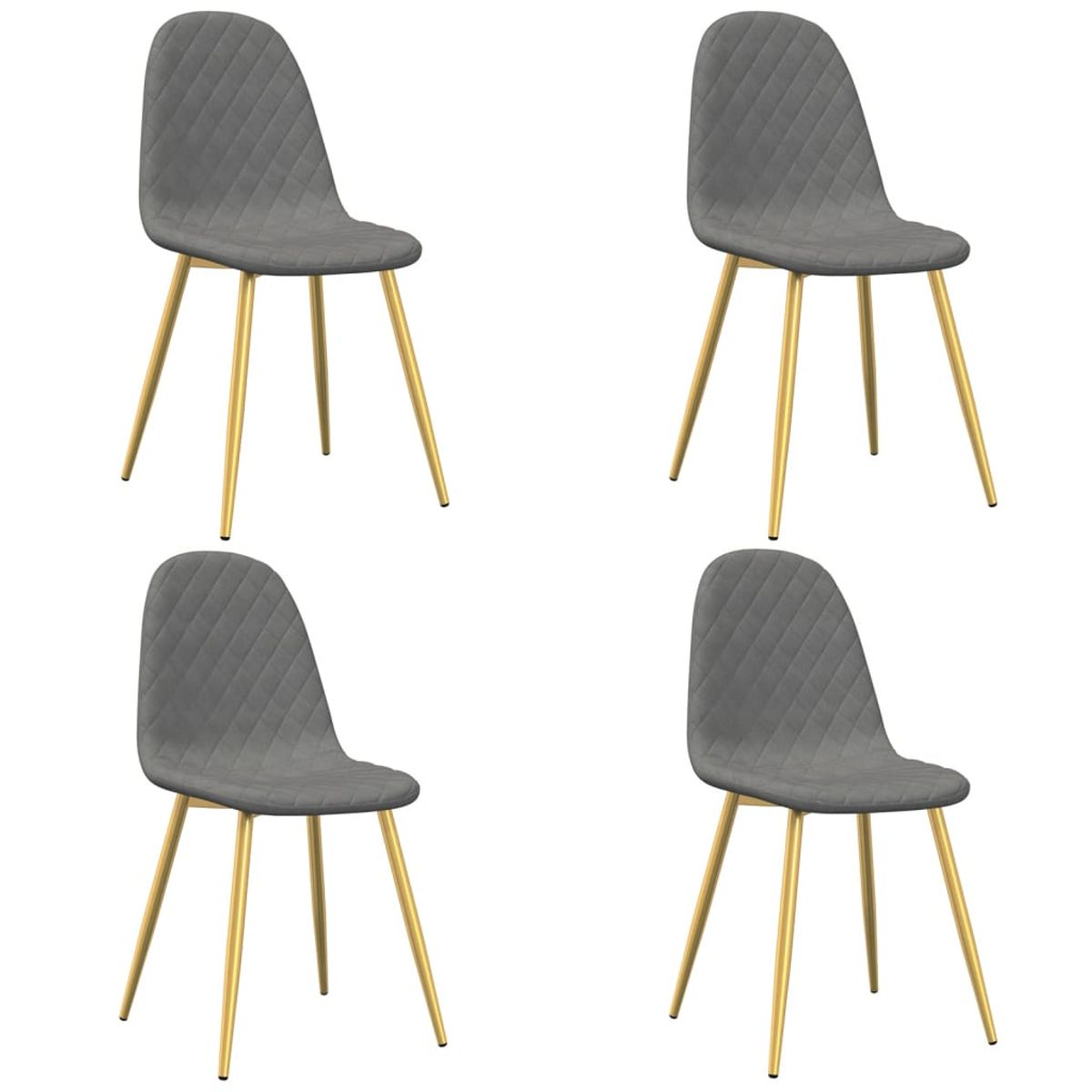 Pack de 4 sillas Legance tapizado acolchado 83x45x53,5 cm