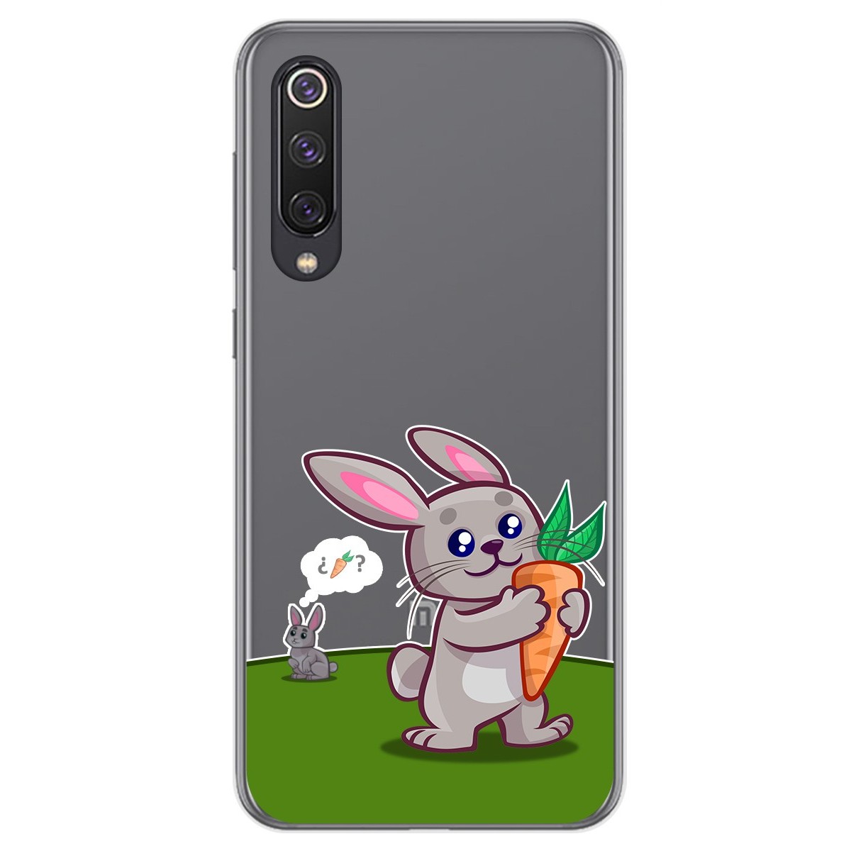 Tumundosmartphone Funda Gel Transparente Xiaomi Mi 9 SE - Conejo Dibujos