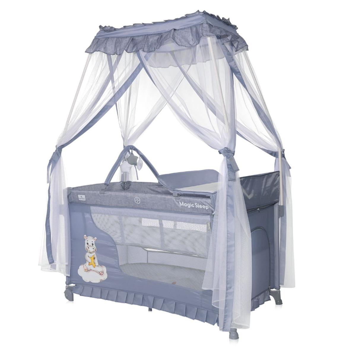 LORELLI Cuna de viaje MAGIC SLEEP con dosel y cambiador de Lorelli (2 niveles)