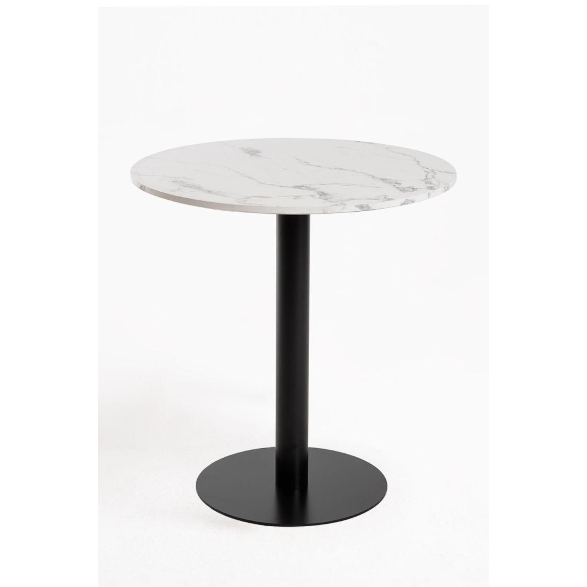 Regalos Miguel - Mesas Bar - Mesa Firro Redonda 70cm Negra - Blanco